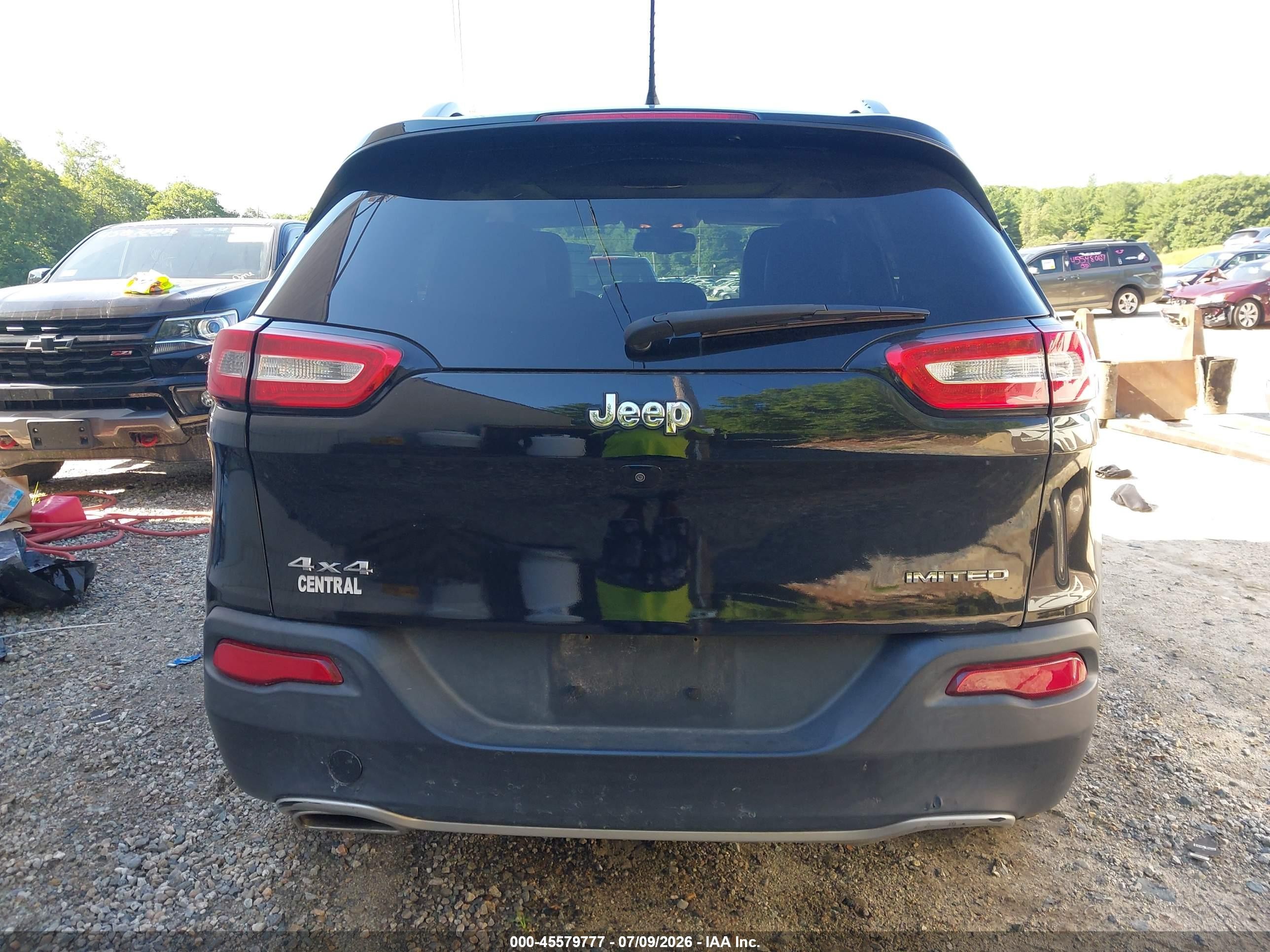 2015 Jeep Cherokee Limited Black vin: 1C4PJMDS8FW698068
