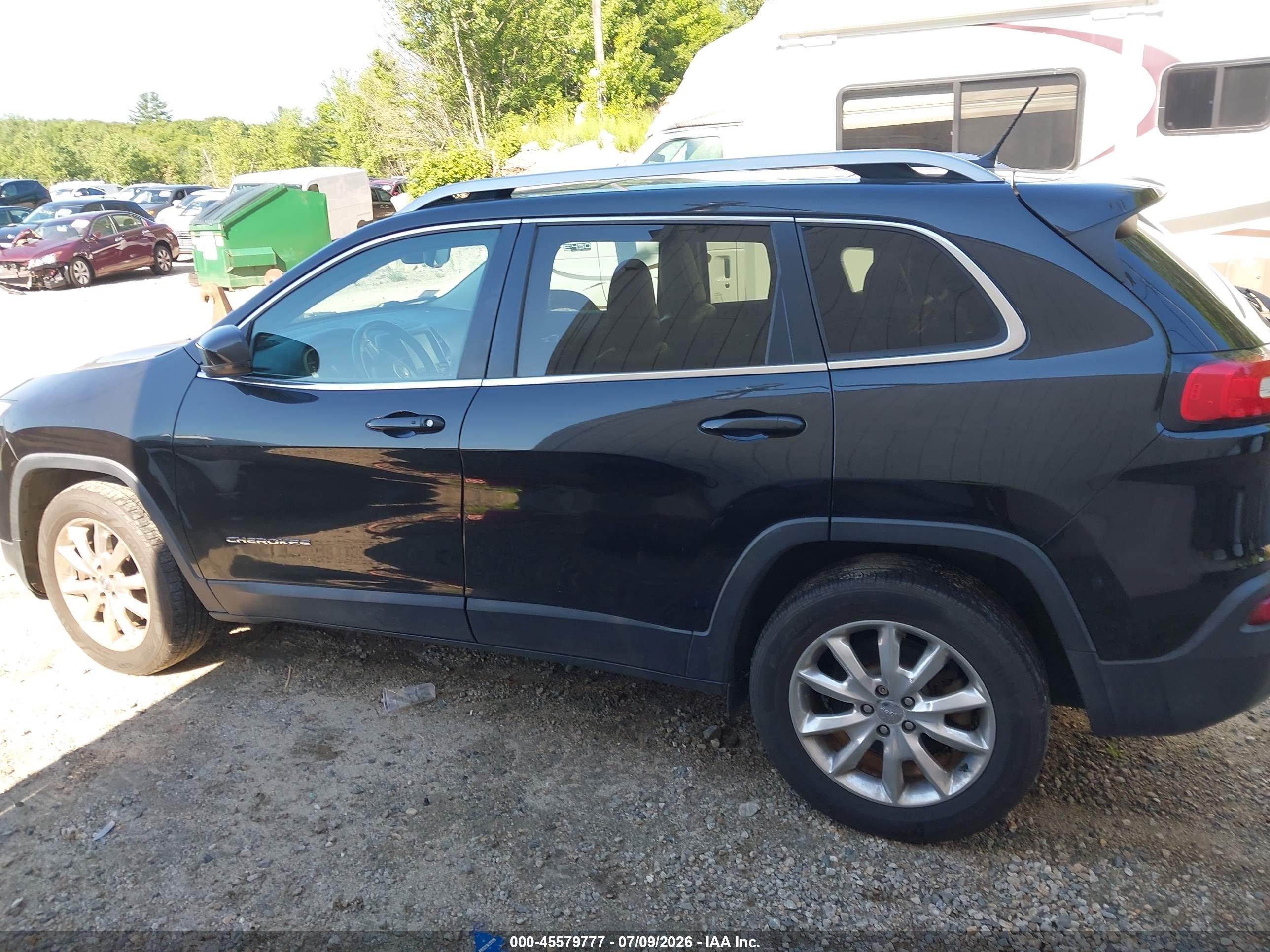 2015 Jeep Cherokee Limited Black vin: 1C4PJMDS8FW698068