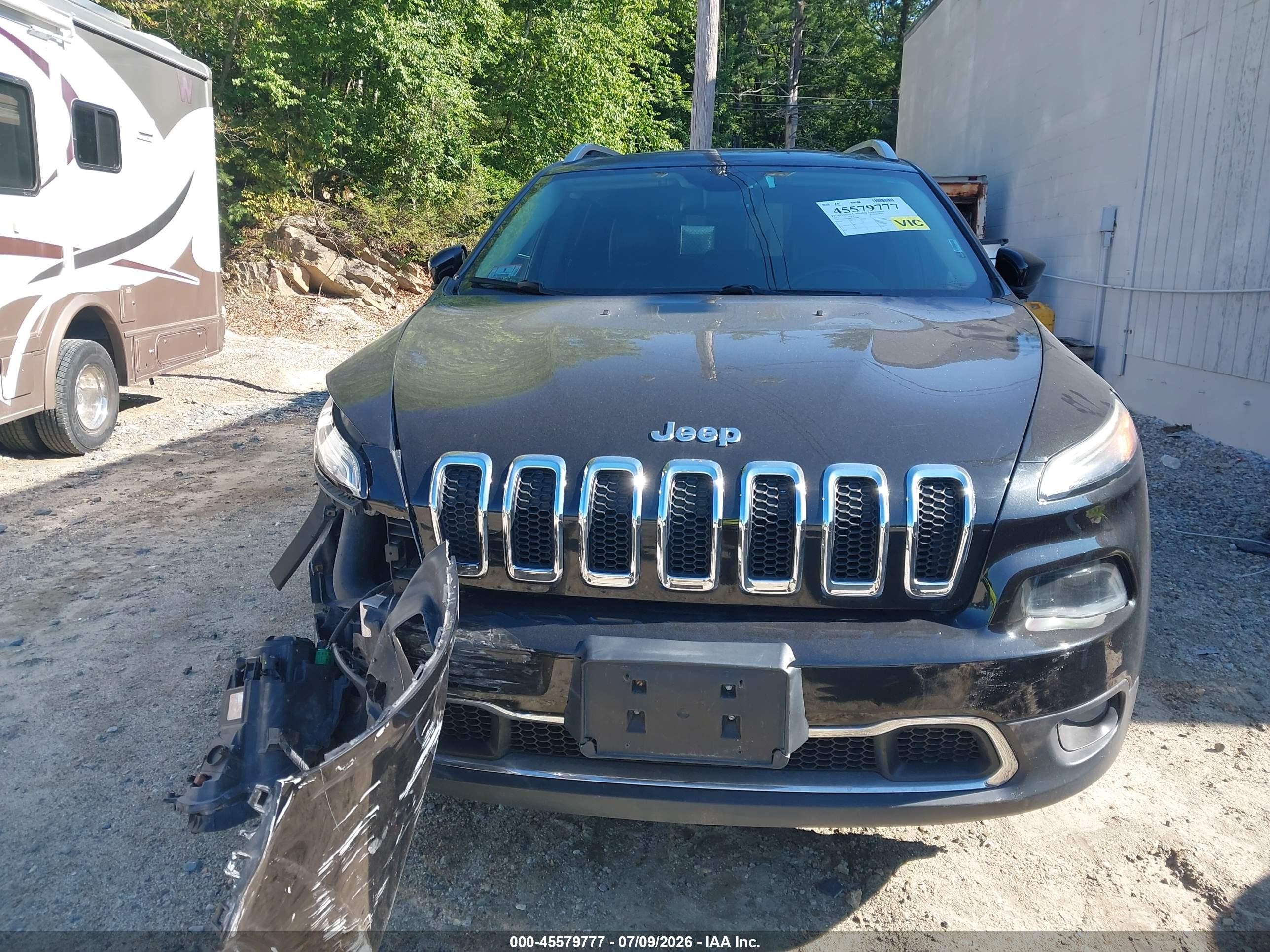 2015 Jeep Cherokee Limited Black vin: 1C4PJMDS8FW698068