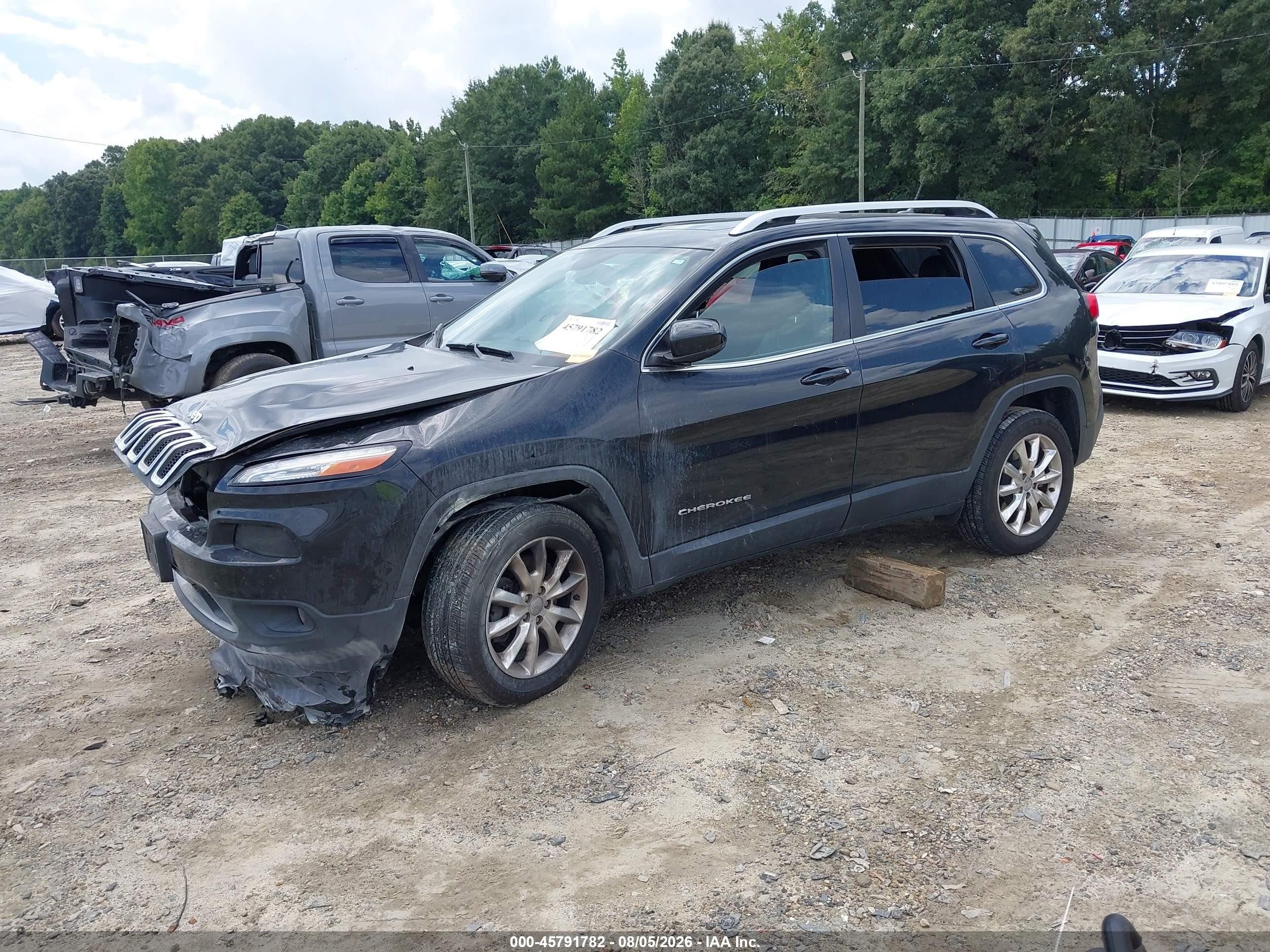 2015 Jeep Cherokee Limited Black vin: 1C4PJMDS8FW704872