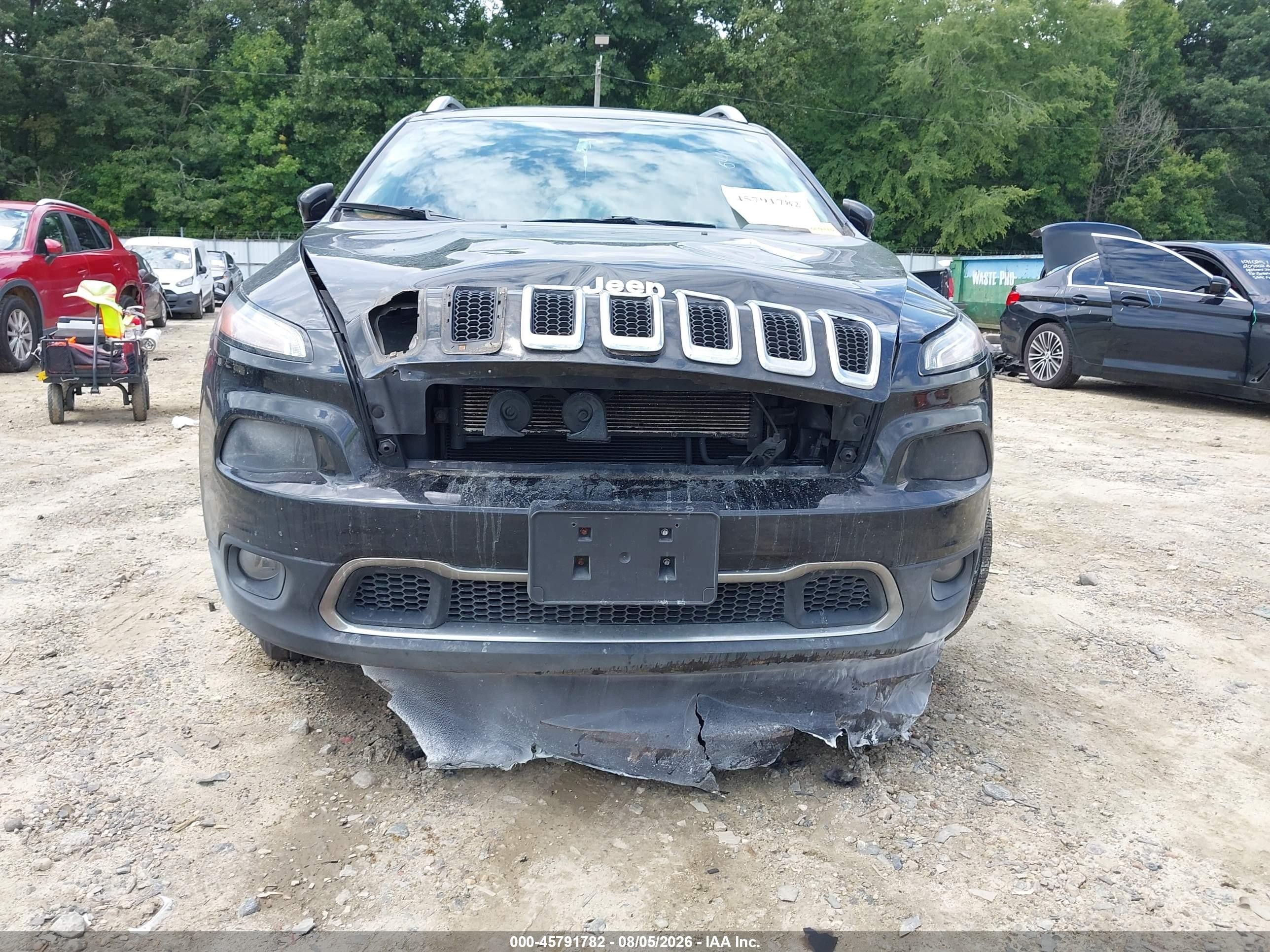 2015 Jeep Cherokee Limited Black vin: 1C4PJMDS8FW704872