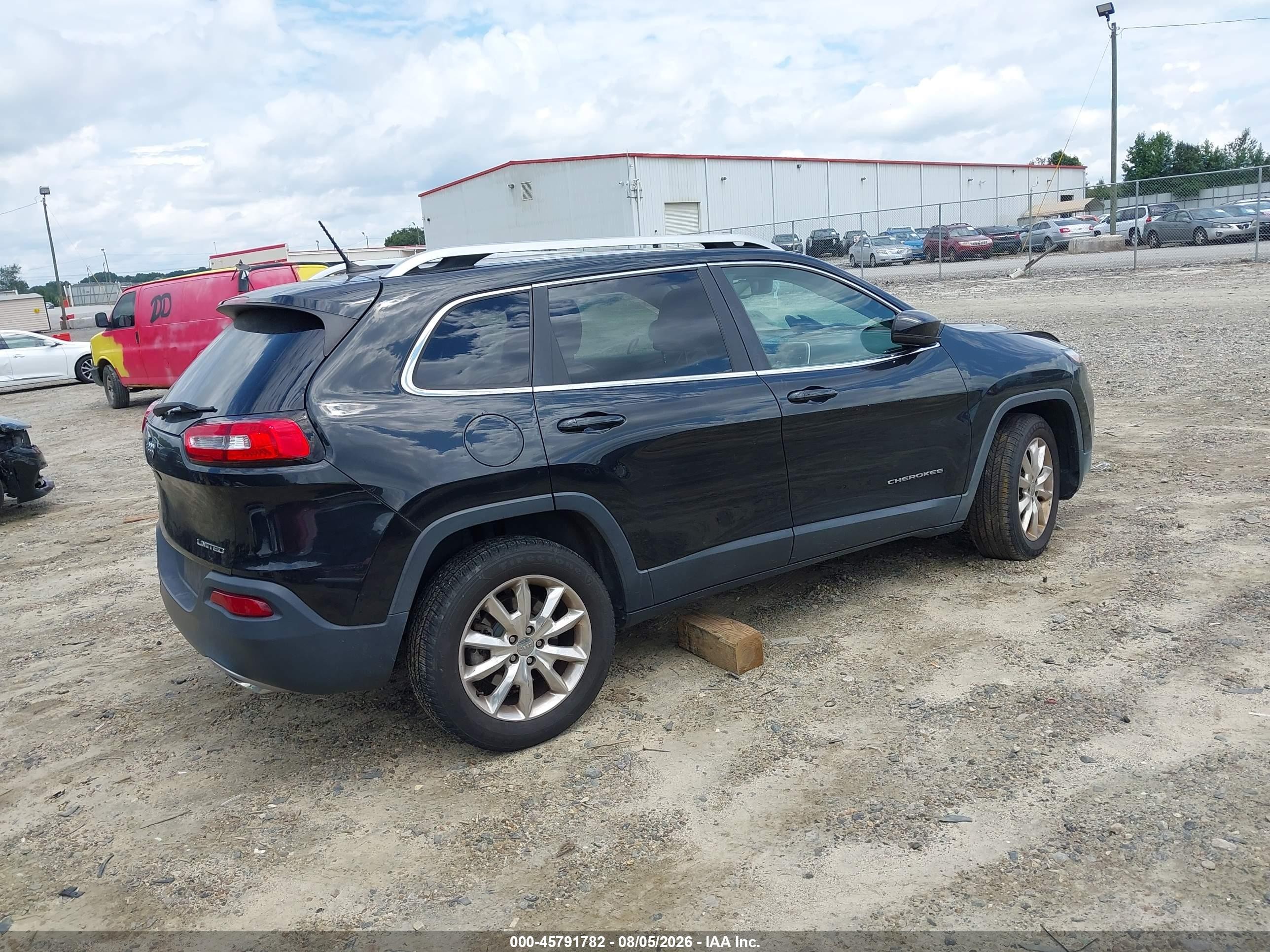 2015 Jeep Cherokee Limited Black vin: 1C4PJMDS8FW704872