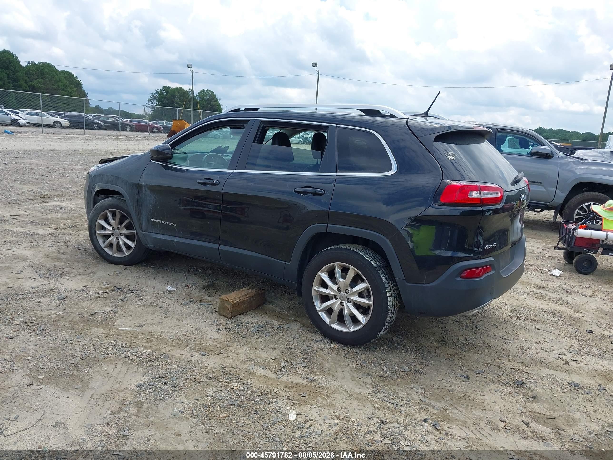 2015 Jeep Cherokee Limited Black vin: 1C4PJMDS8FW704872