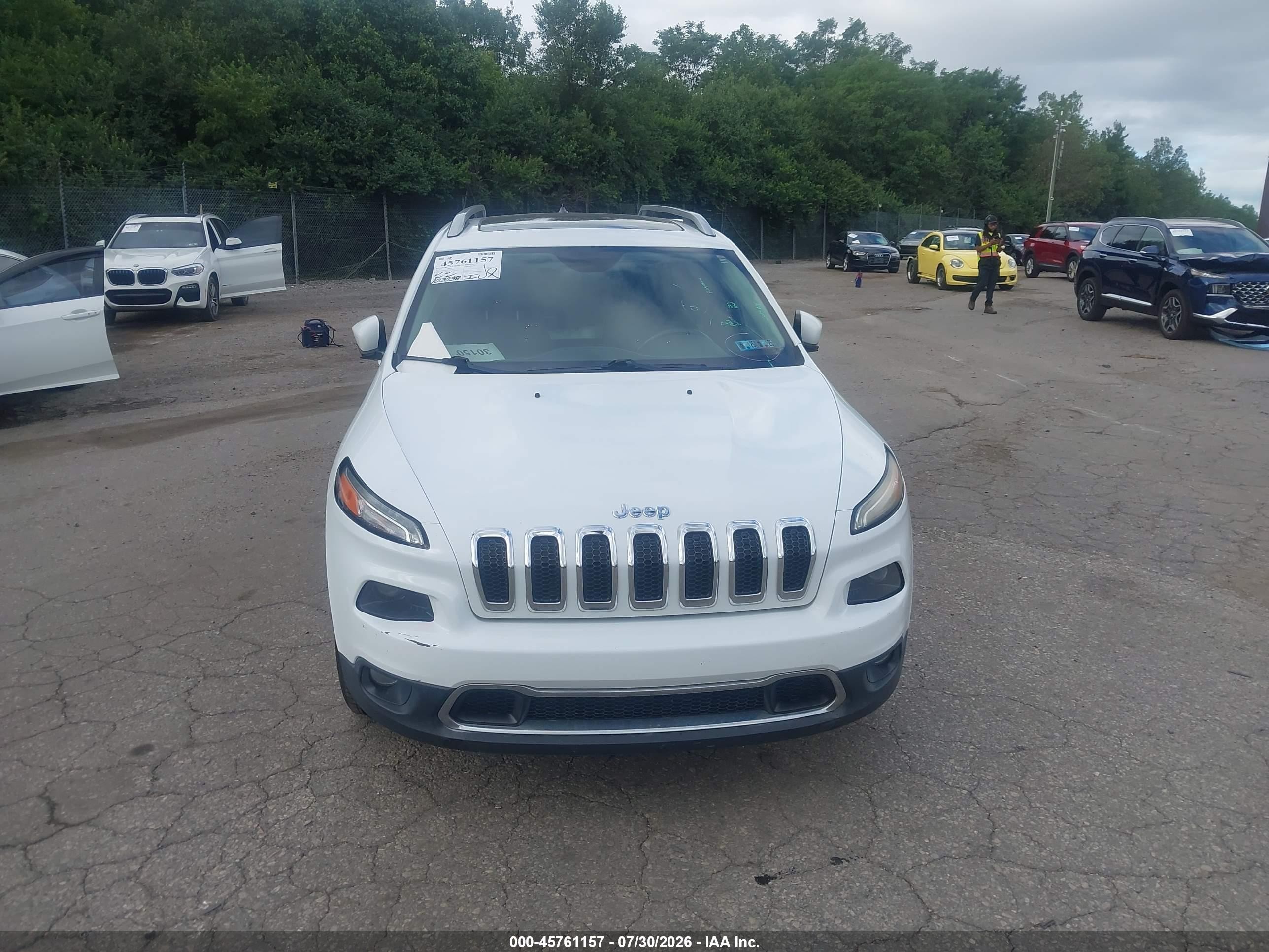 2015 Jeep Cherokee Limited White vin: 1C4PJMDS8FW751934