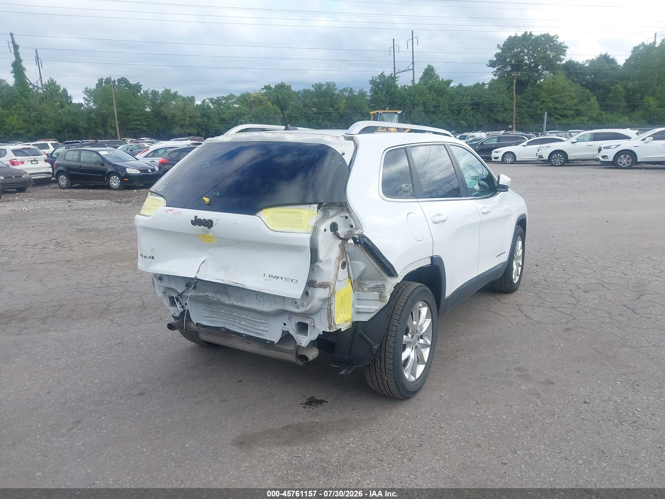 2015 Jeep Cherokee Limited White vin: 1C4PJMDS8FW751934
