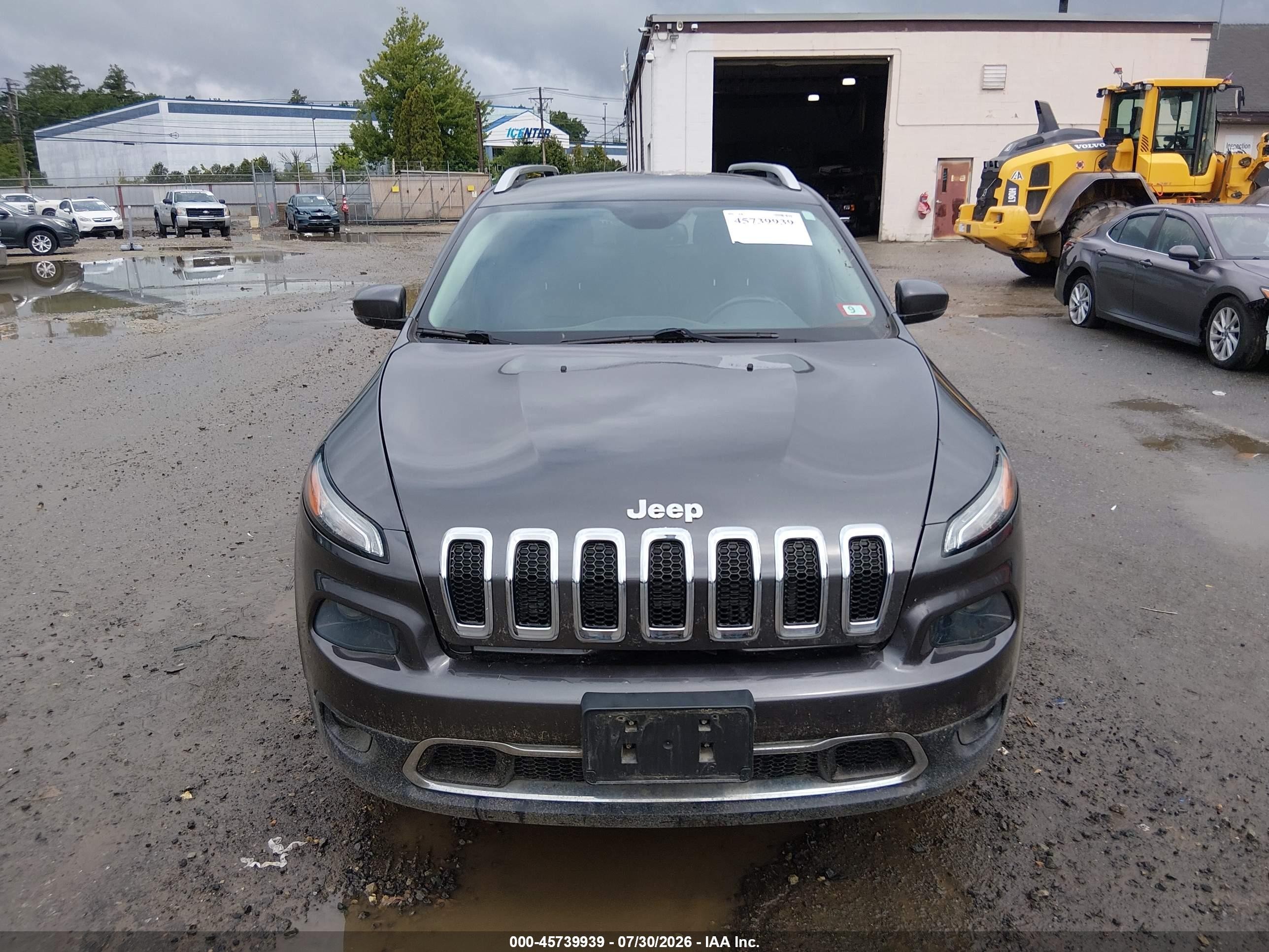 2015 Jeep Cherokee Limited Серый vin: 1C4PJMDS8FW779703