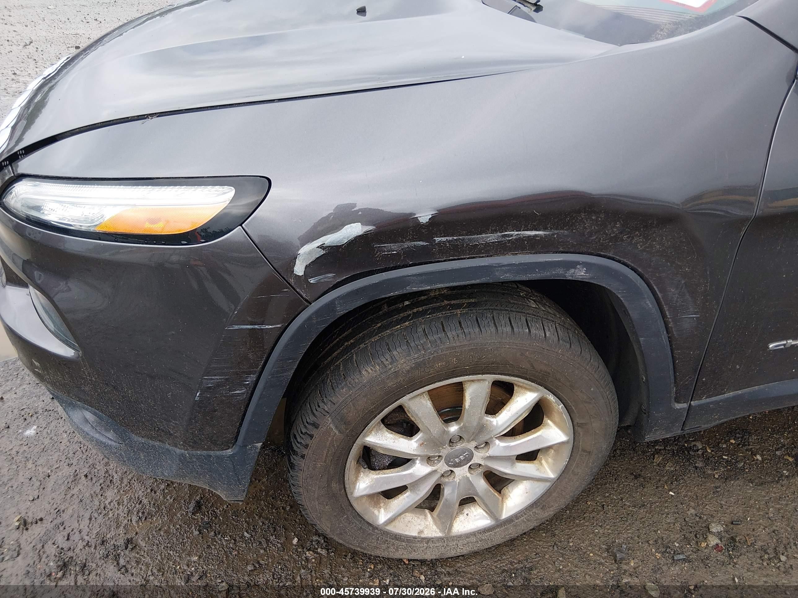 2015 Jeep Cherokee Limited Серый vin: 1C4PJMDS8FW779703