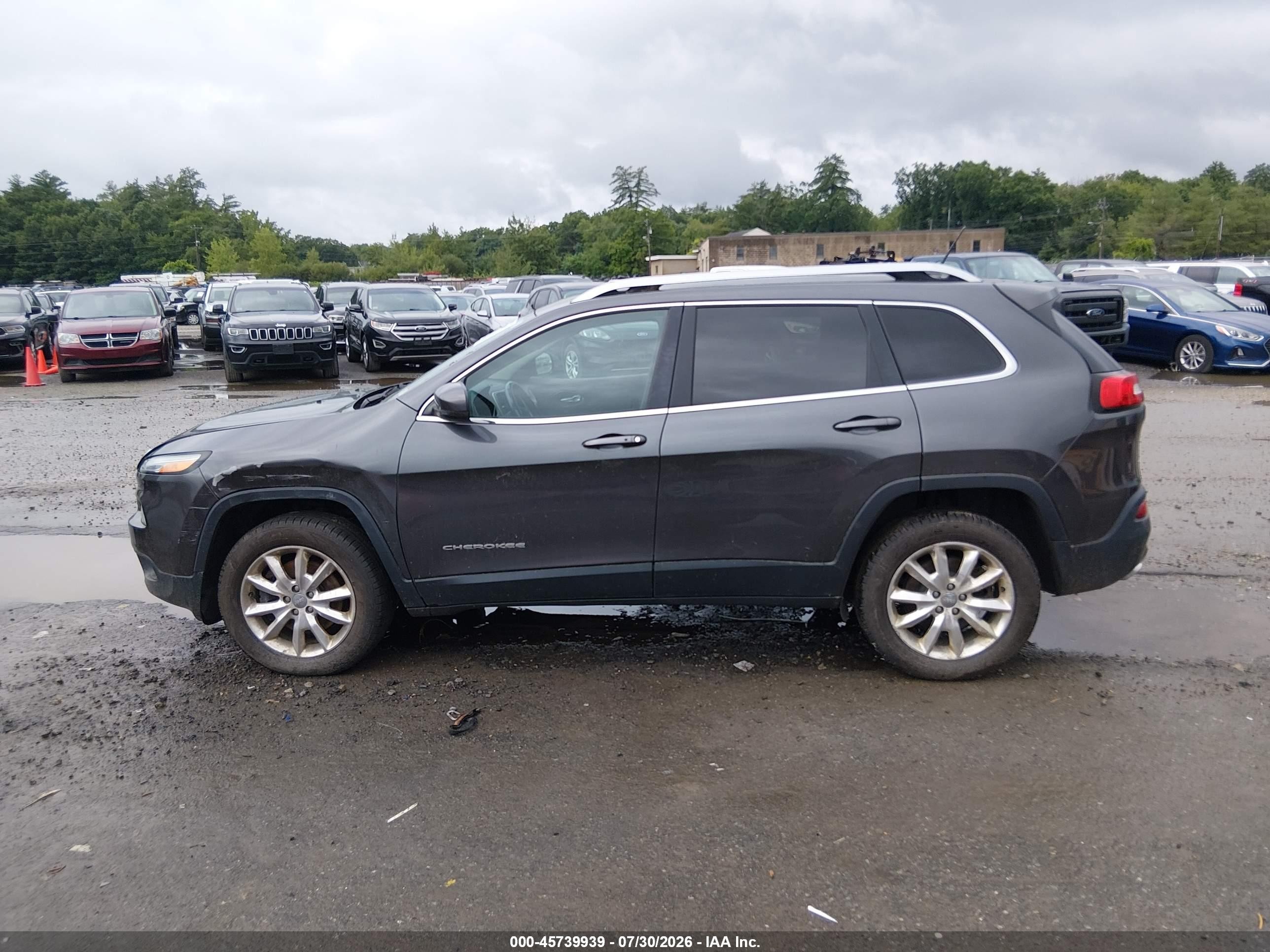 2015 Jeep Cherokee Limited Серый vin: 1C4PJMDS8FW779703