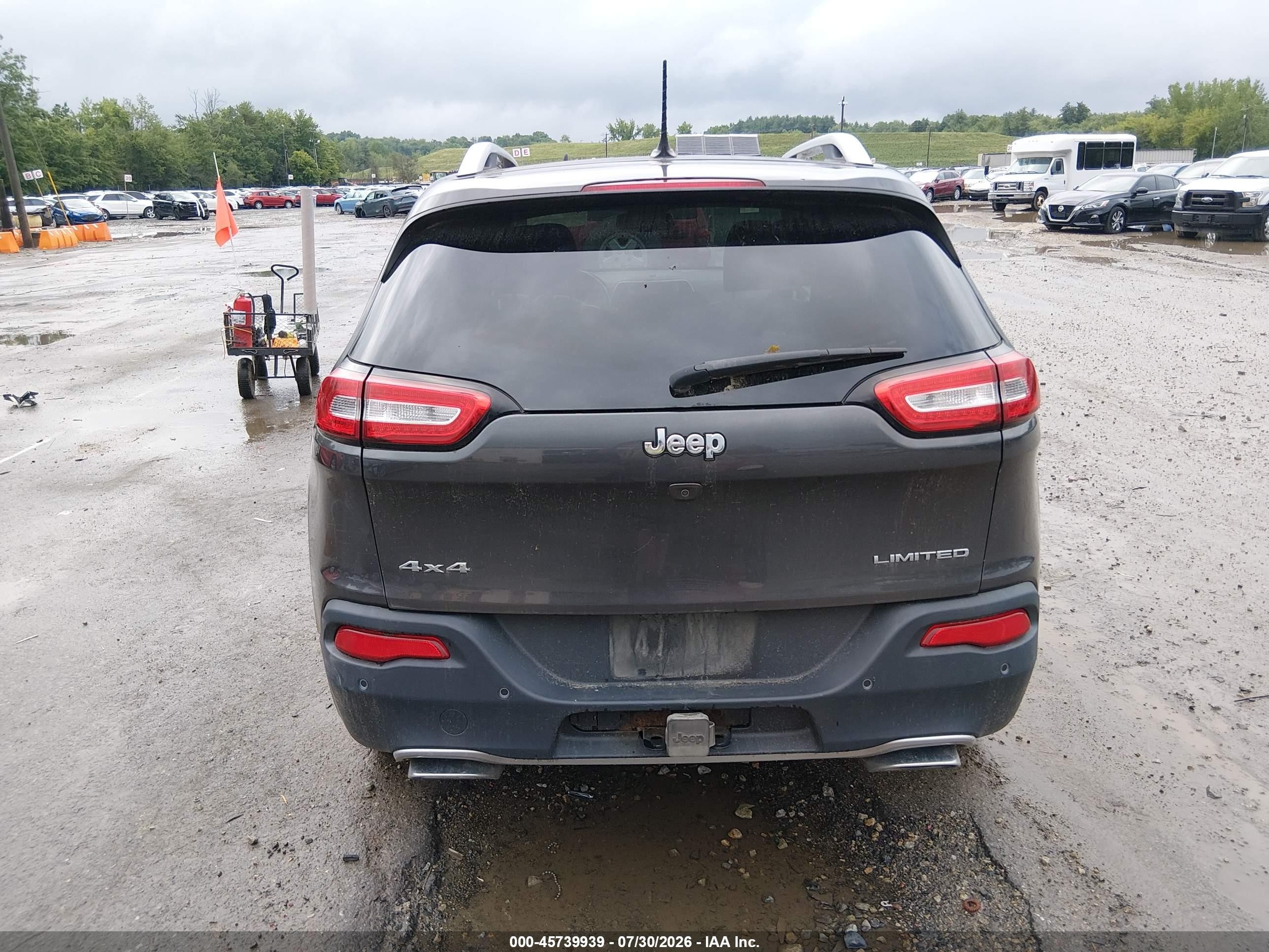 2015 Jeep Cherokee Limited Серый vin: 1C4PJMDS8FW779703