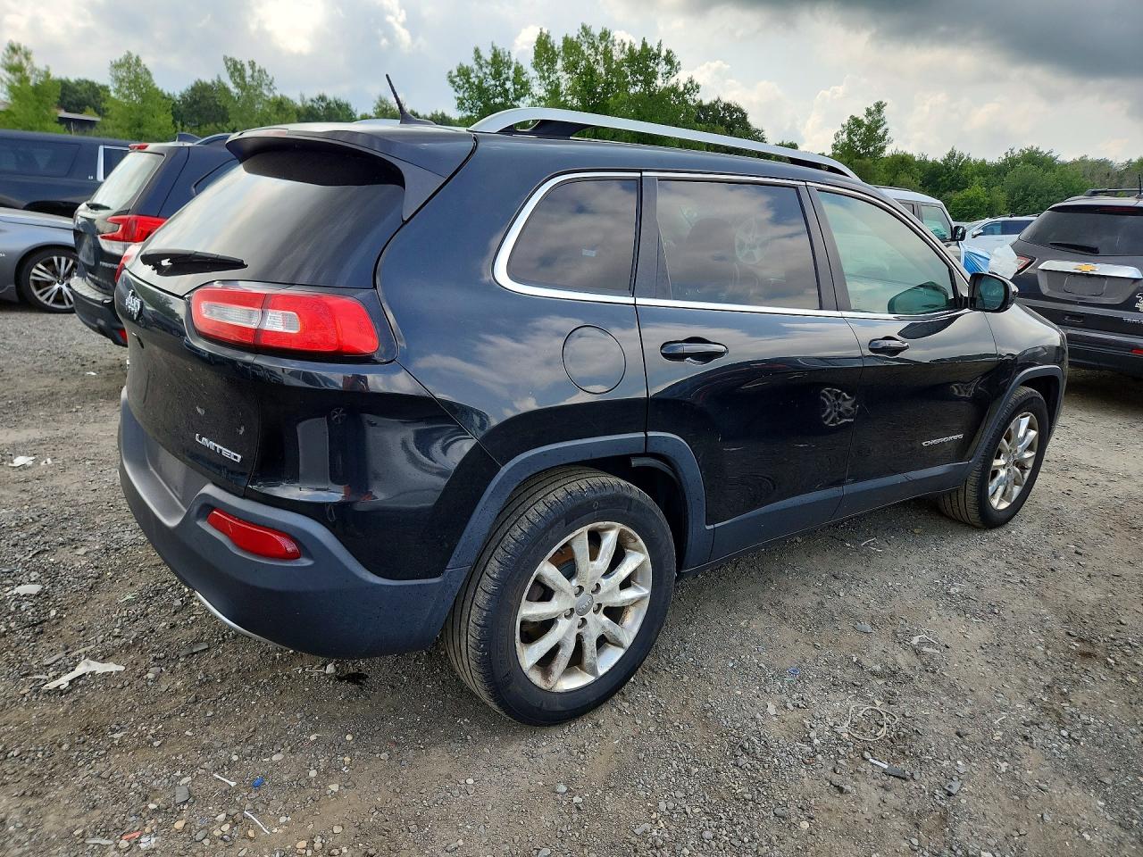 2014 Jeep Cherokee Limited Black vin: 1C4PJMDS9EW193218