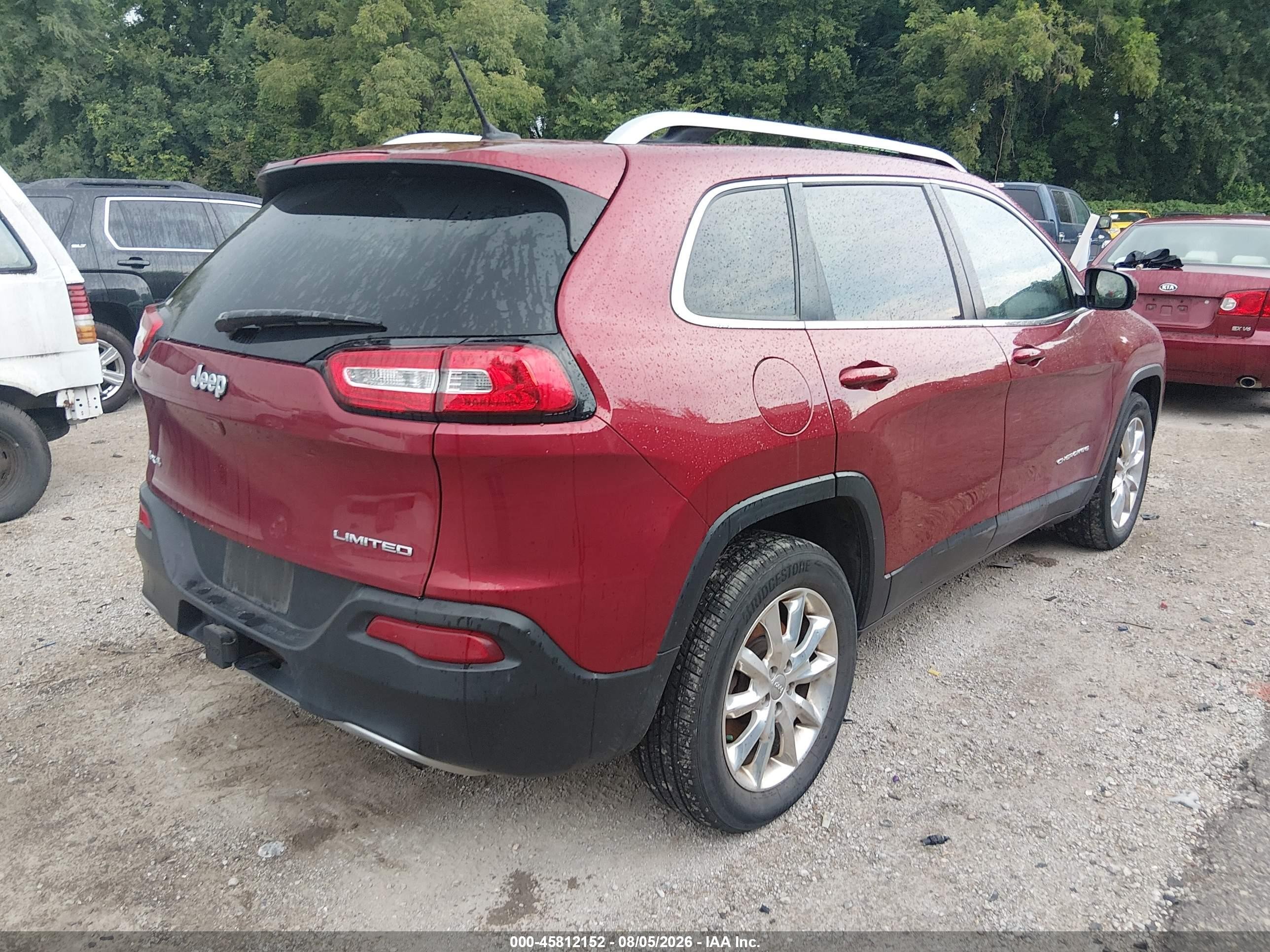 2014 Jeep Cherokee Limited Red vin: 1C4PJMDS9EW216559