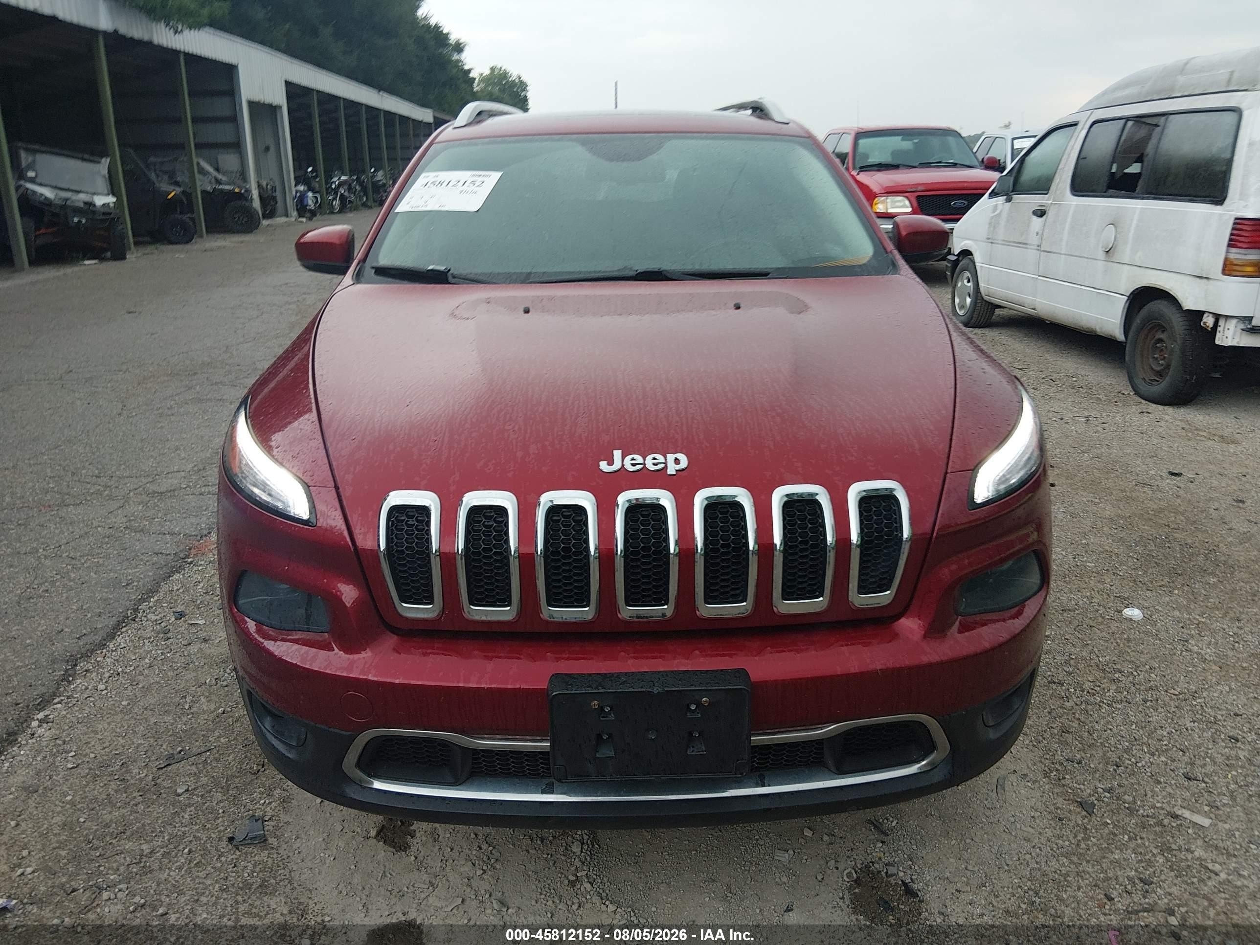 2014 Jeep Cherokee Limited Red vin: 1C4PJMDS9EW216559