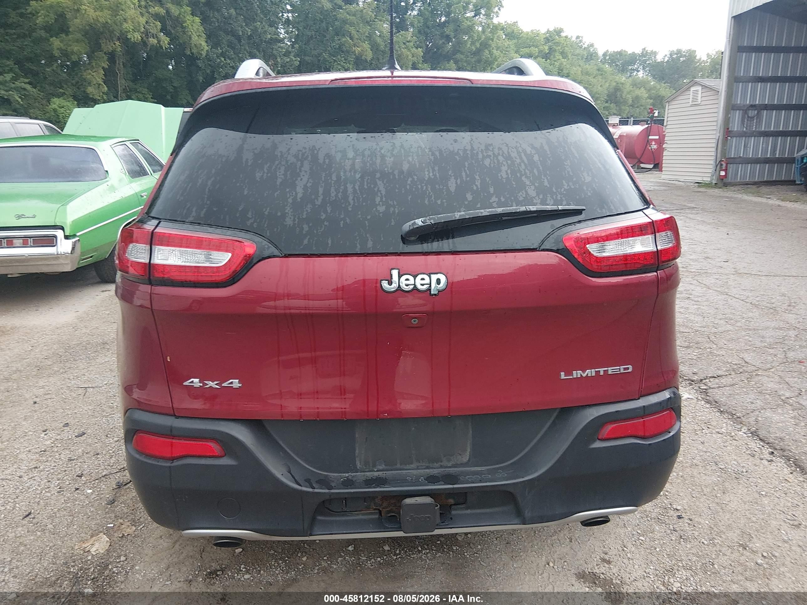 2014 Jeep Cherokee Limited Red vin: 1C4PJMDS9EW216559