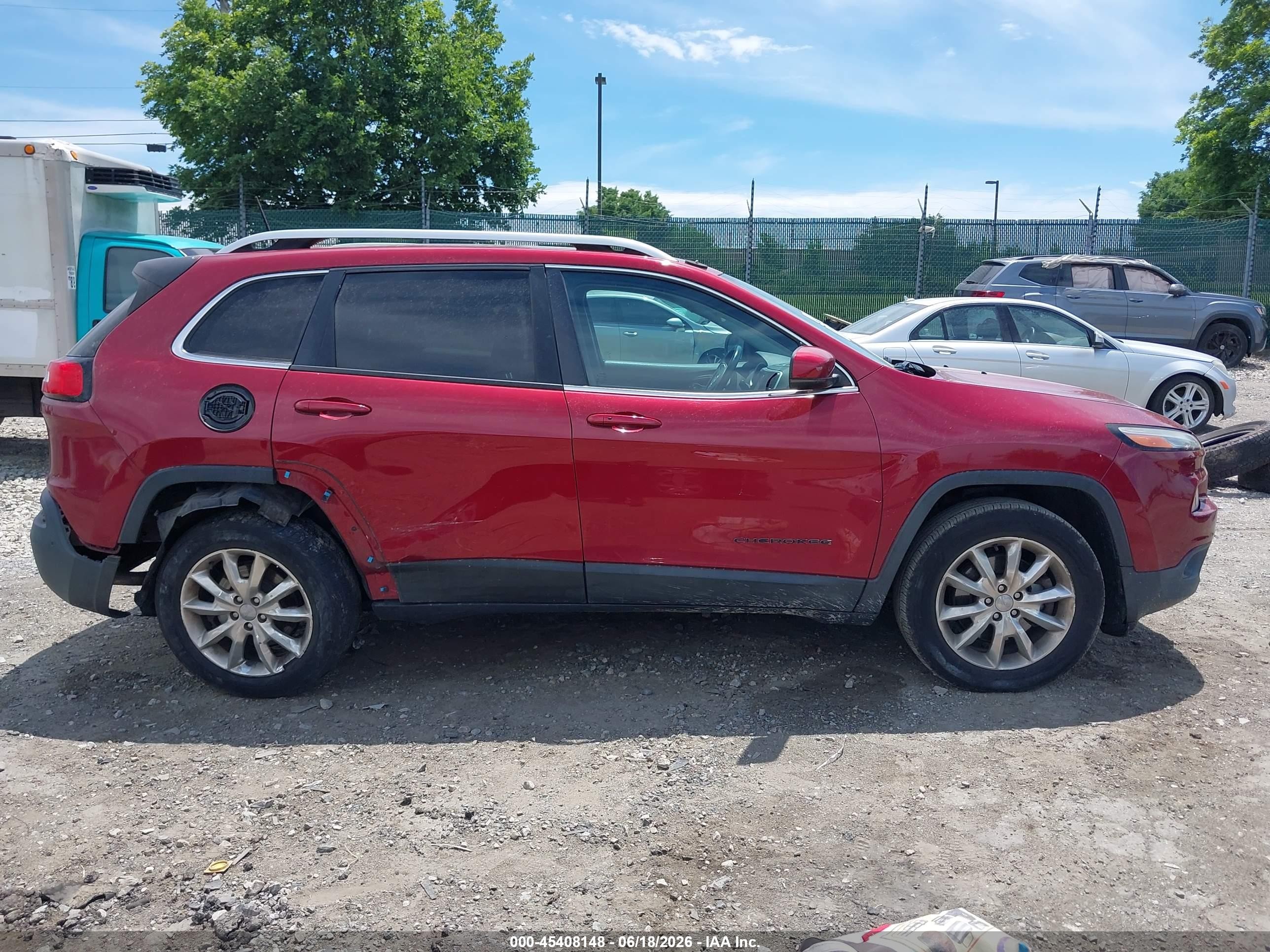 2014 Jeep Cherokee Limited Burgundy vin: 1C4PJMDS9EW219154