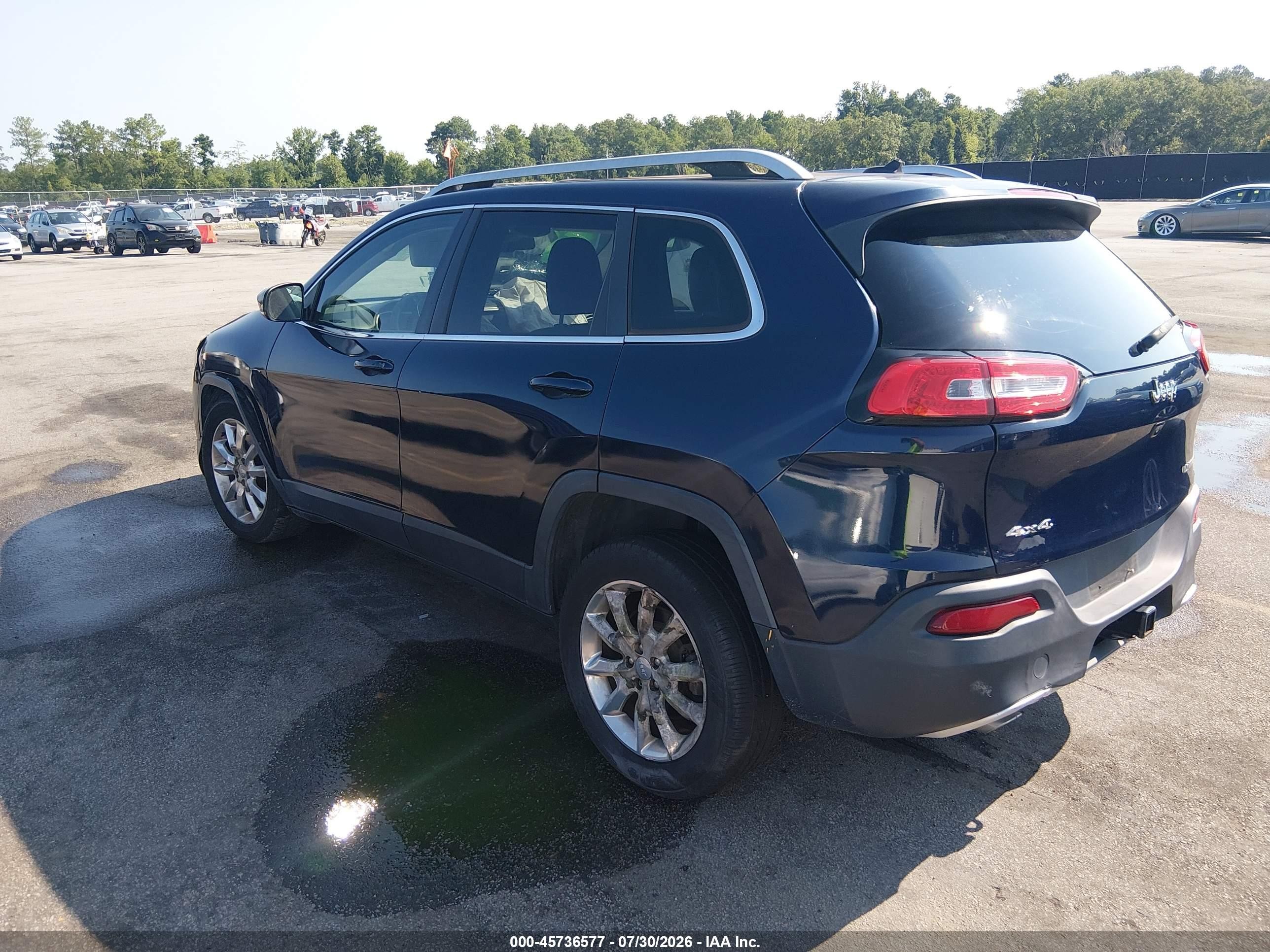 2014 Jeep Cherokee Limited Black vin: 1C4PJMDS9EW231482