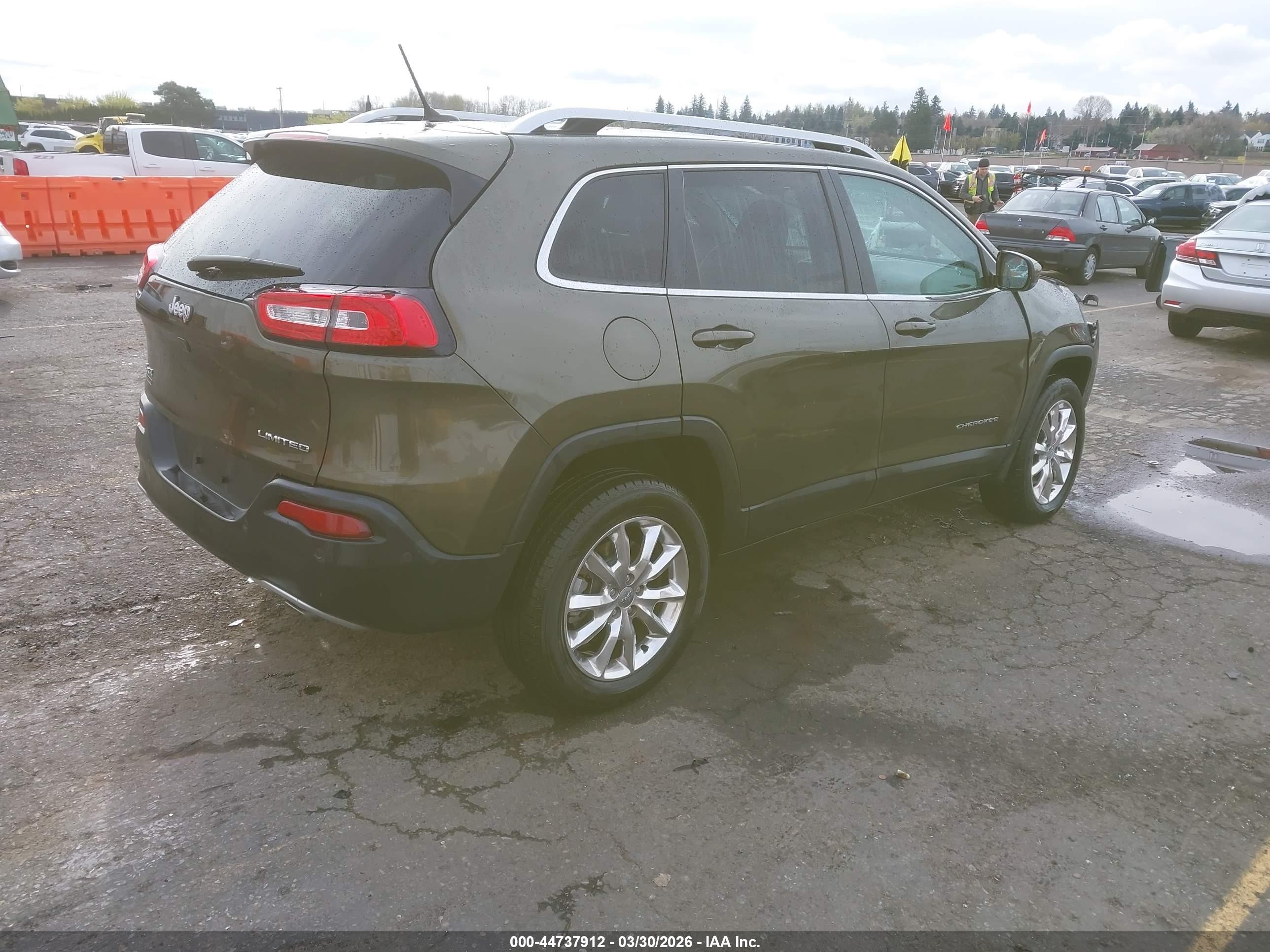 2014 Jeep Cherokee Limited Green vin: 1C4PJMDS9EW239579