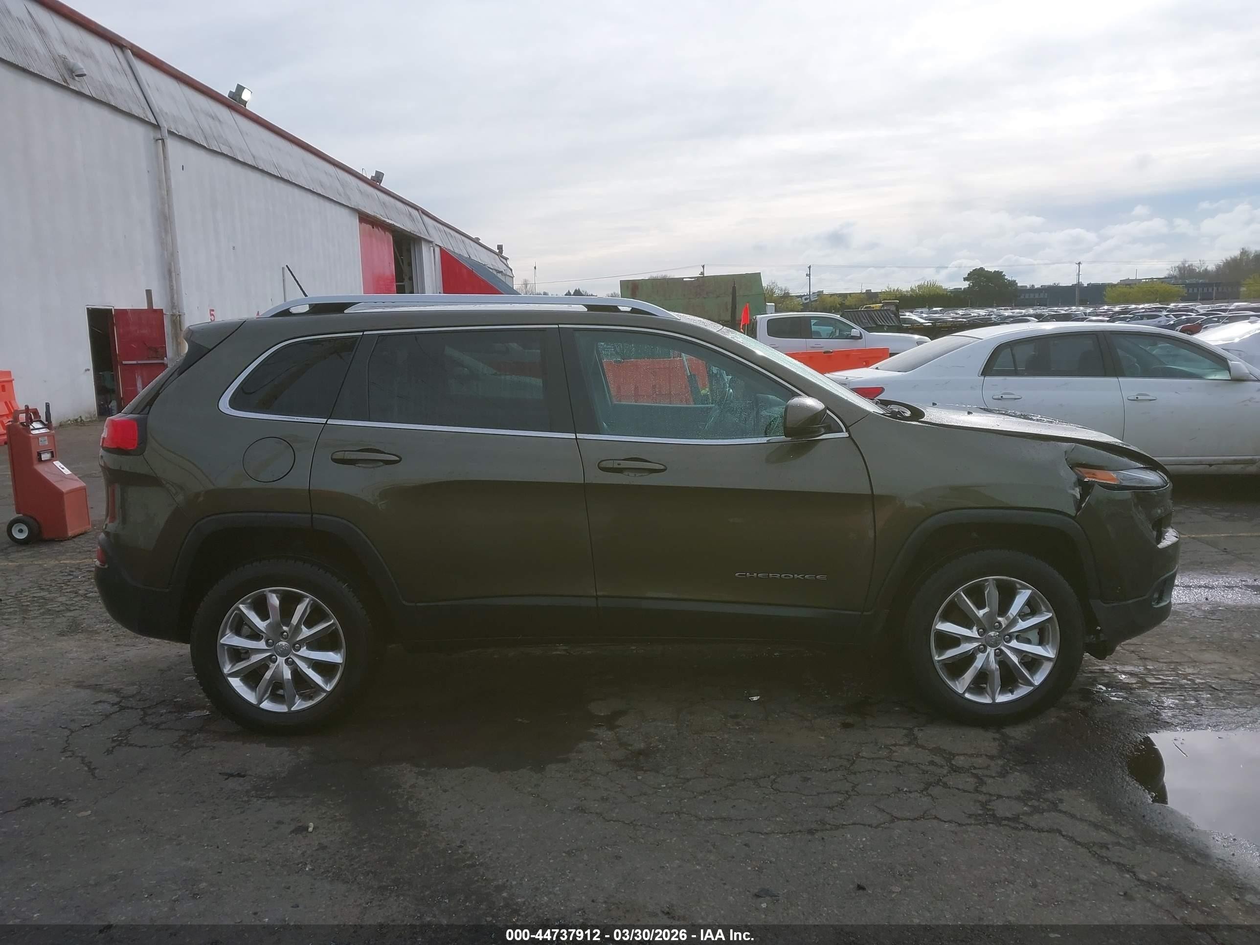 2014 Jeep Cherokee Limited Green vin: 1C4PJMDS9EW239579