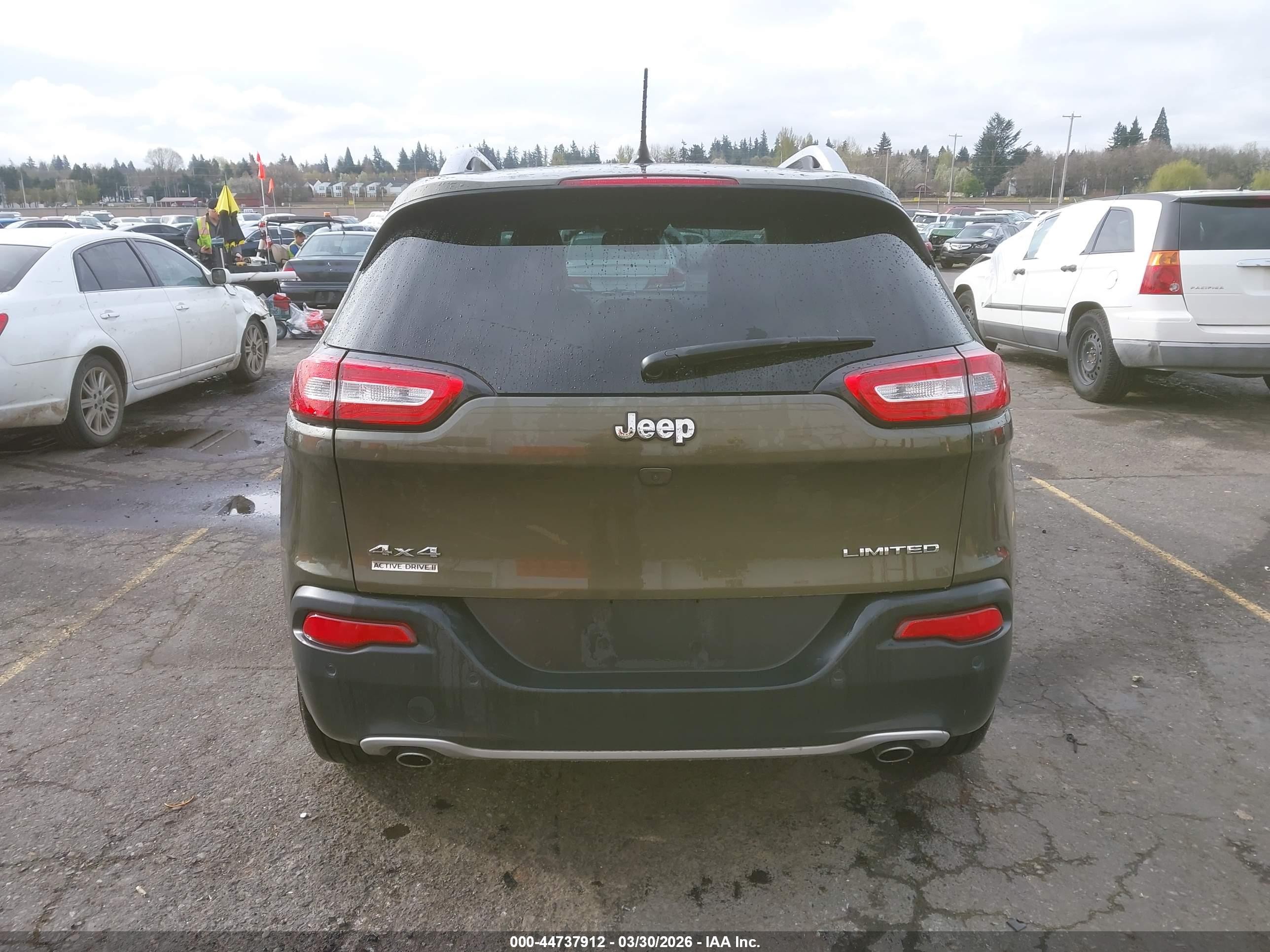 2014 Jeep Cherokee Limited Green vin: 1C4PJMDS9EW239579
