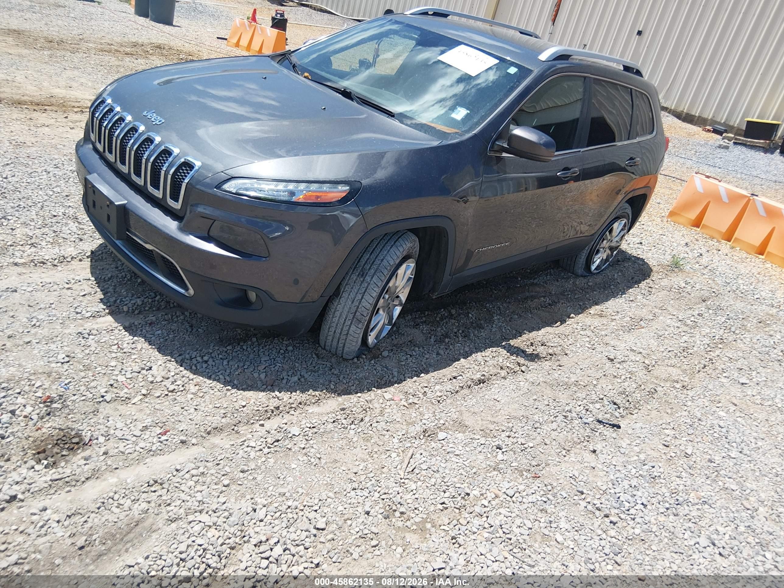 2015 Jeep Cherokee Limited Серый vin: 1C4PJMDS9FW501554