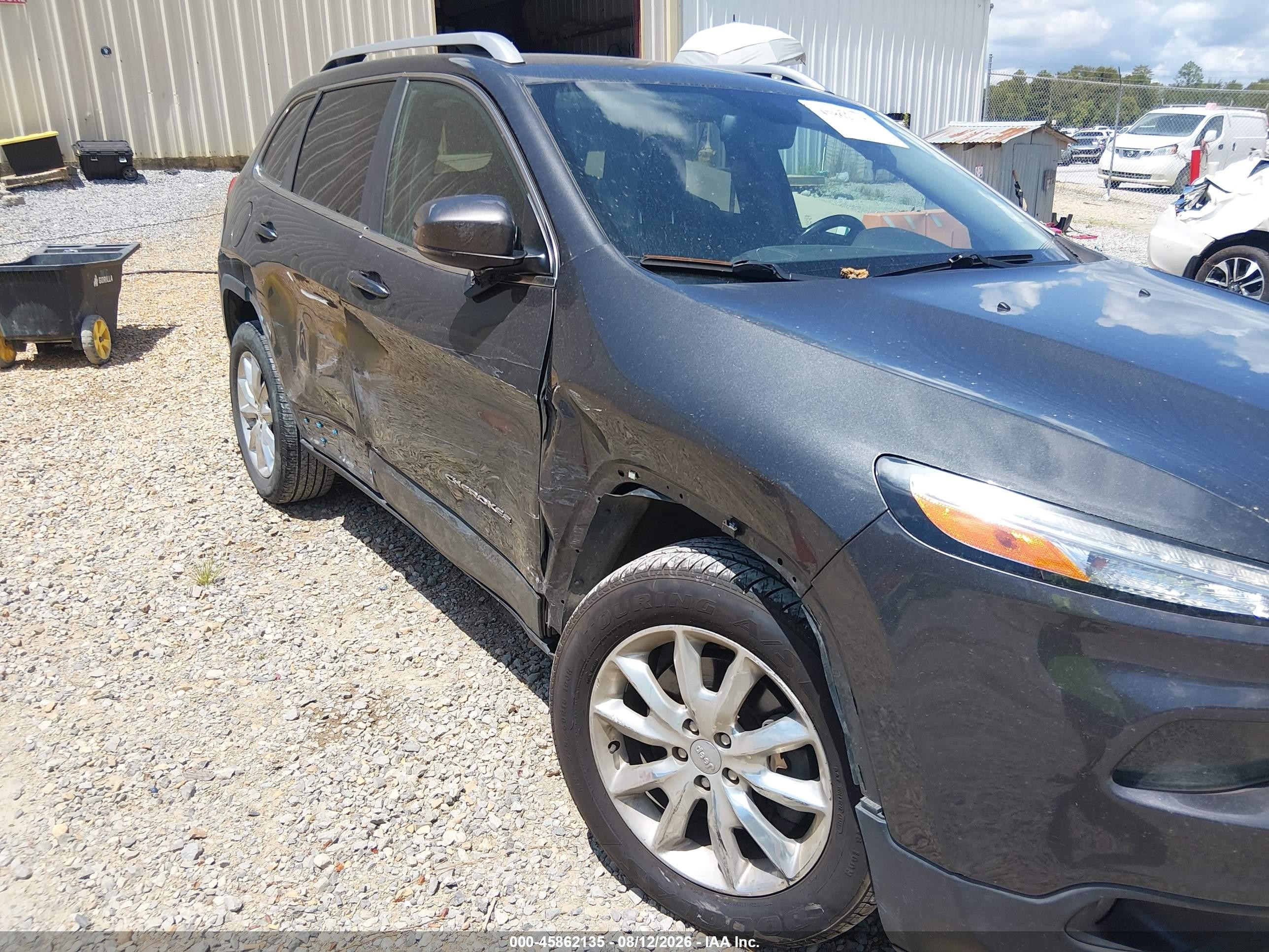 2015 Jeep Cherokee Limited Серый vin: 1C4PJMDS9FW501554