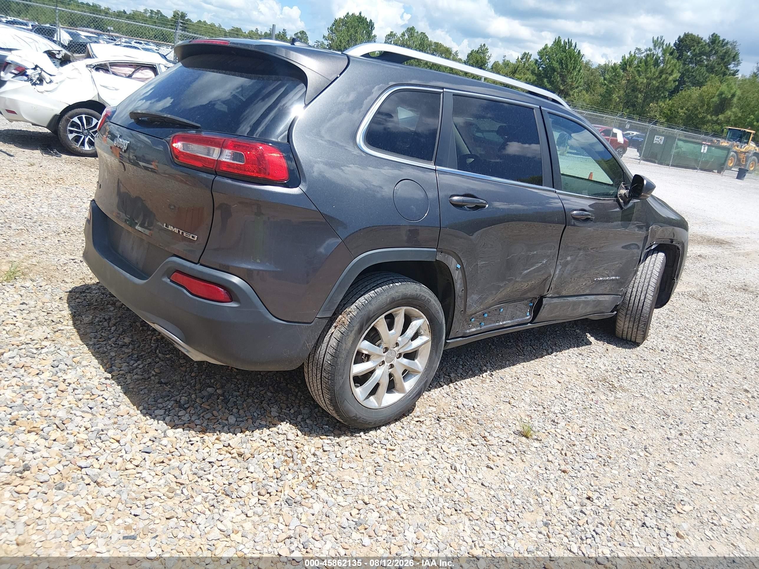 2015 Jeep Cherokee Limited Серый vin: 1C4PJMDS9FW501554