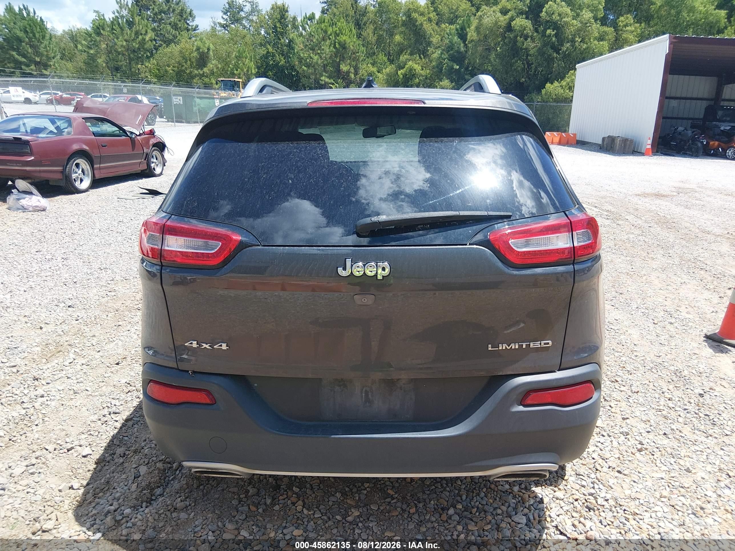 2015 Jeep Cherokee Limited Серый vin: 1C4PJMDS9FW501554