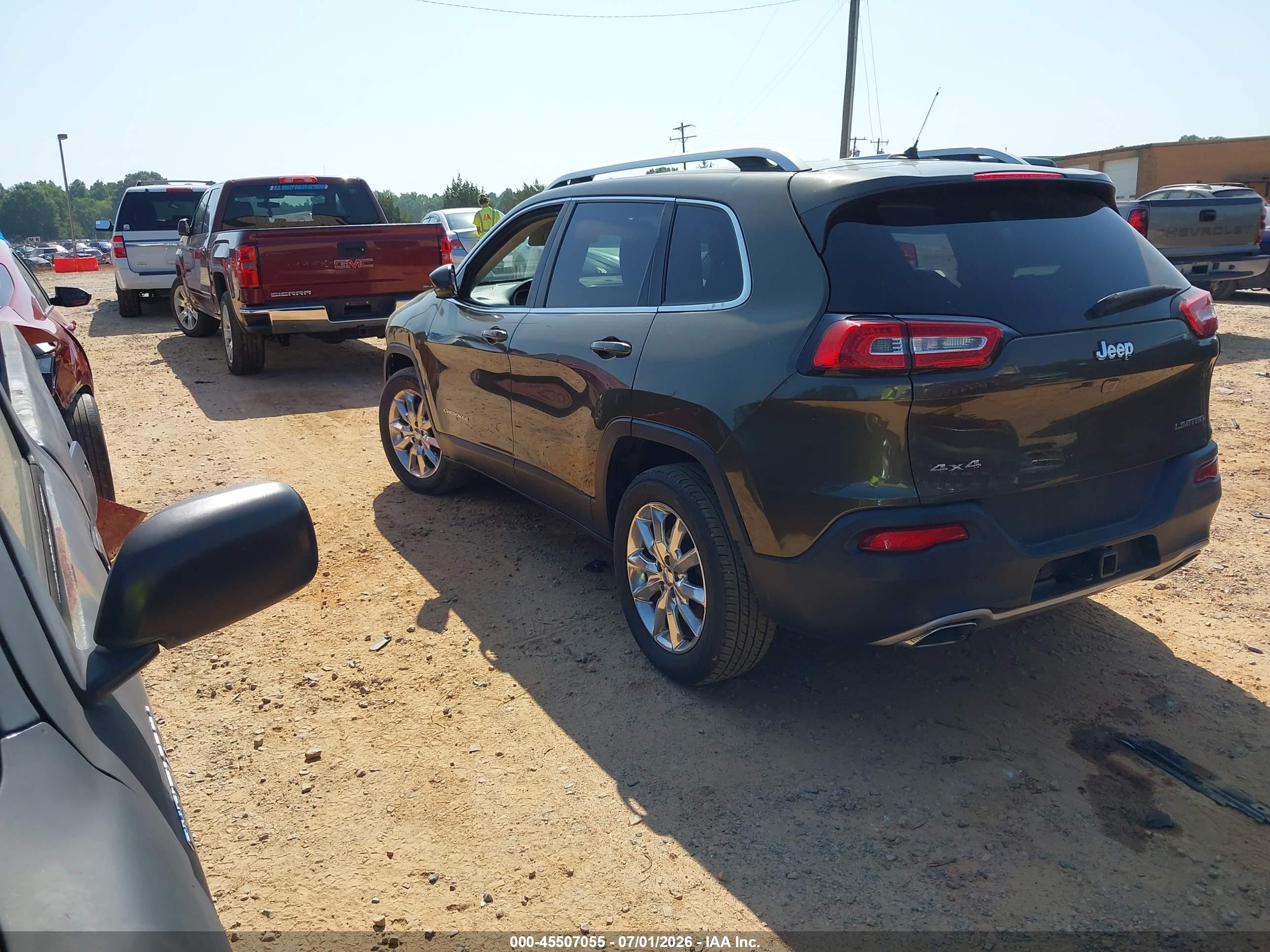 2015 Jeep Cherokee Limited Зеленый vin: 1C4PJMDS9FW520833