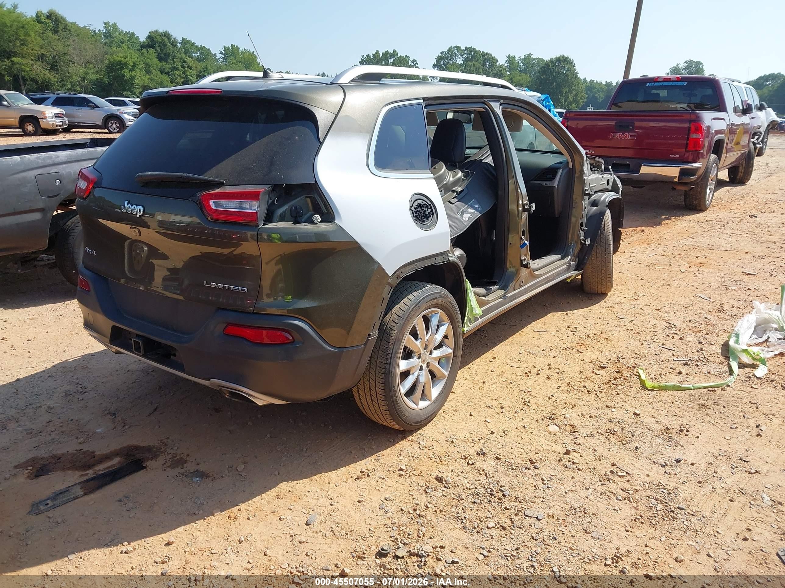 2015 Jeep Cherokee Limited Зеленый vin: 1C4PJMDS9FW520833