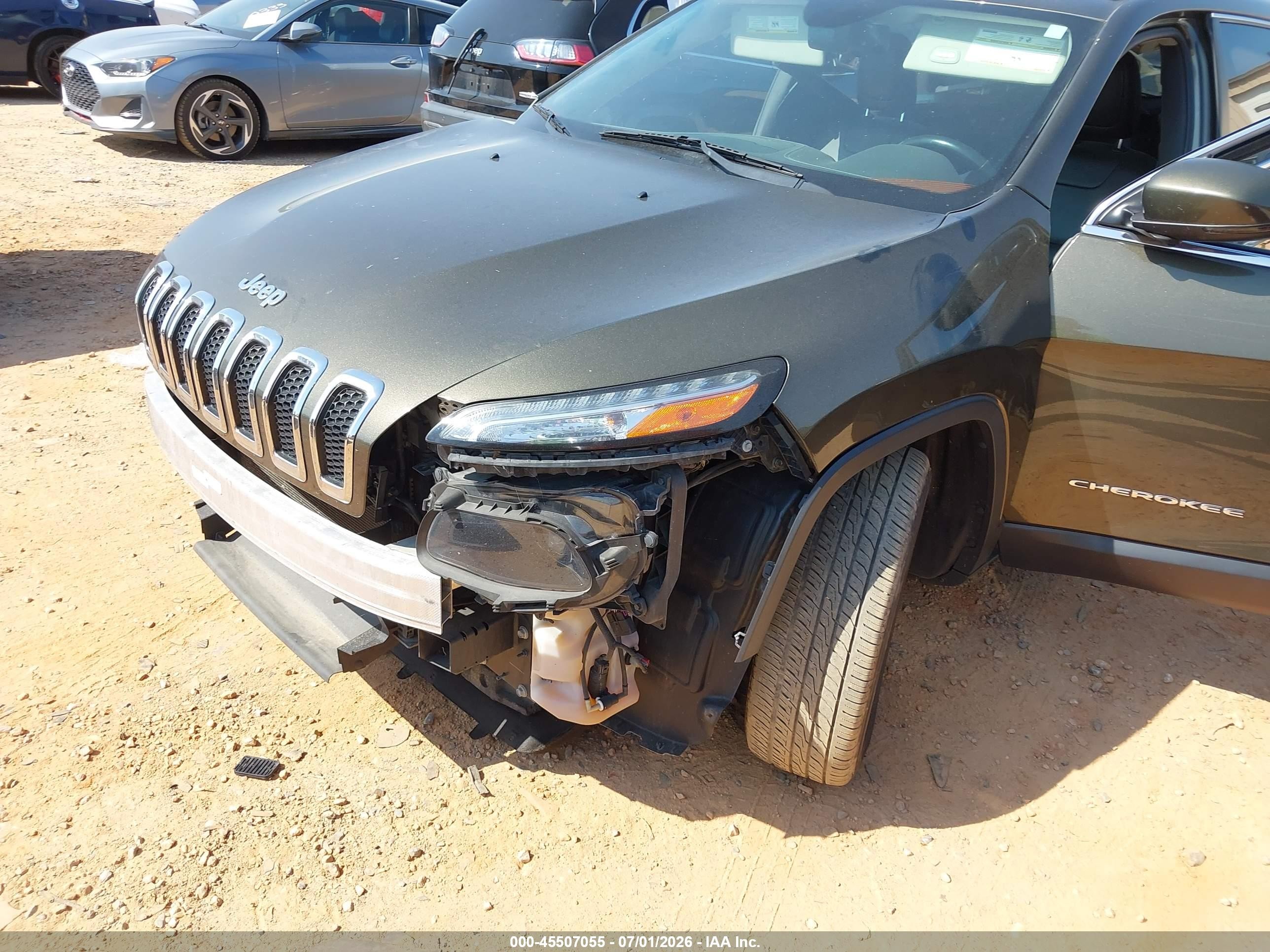 2015 Jeep Cherokee Limited Зеленый vin: 1C4PJMDS9FW520833