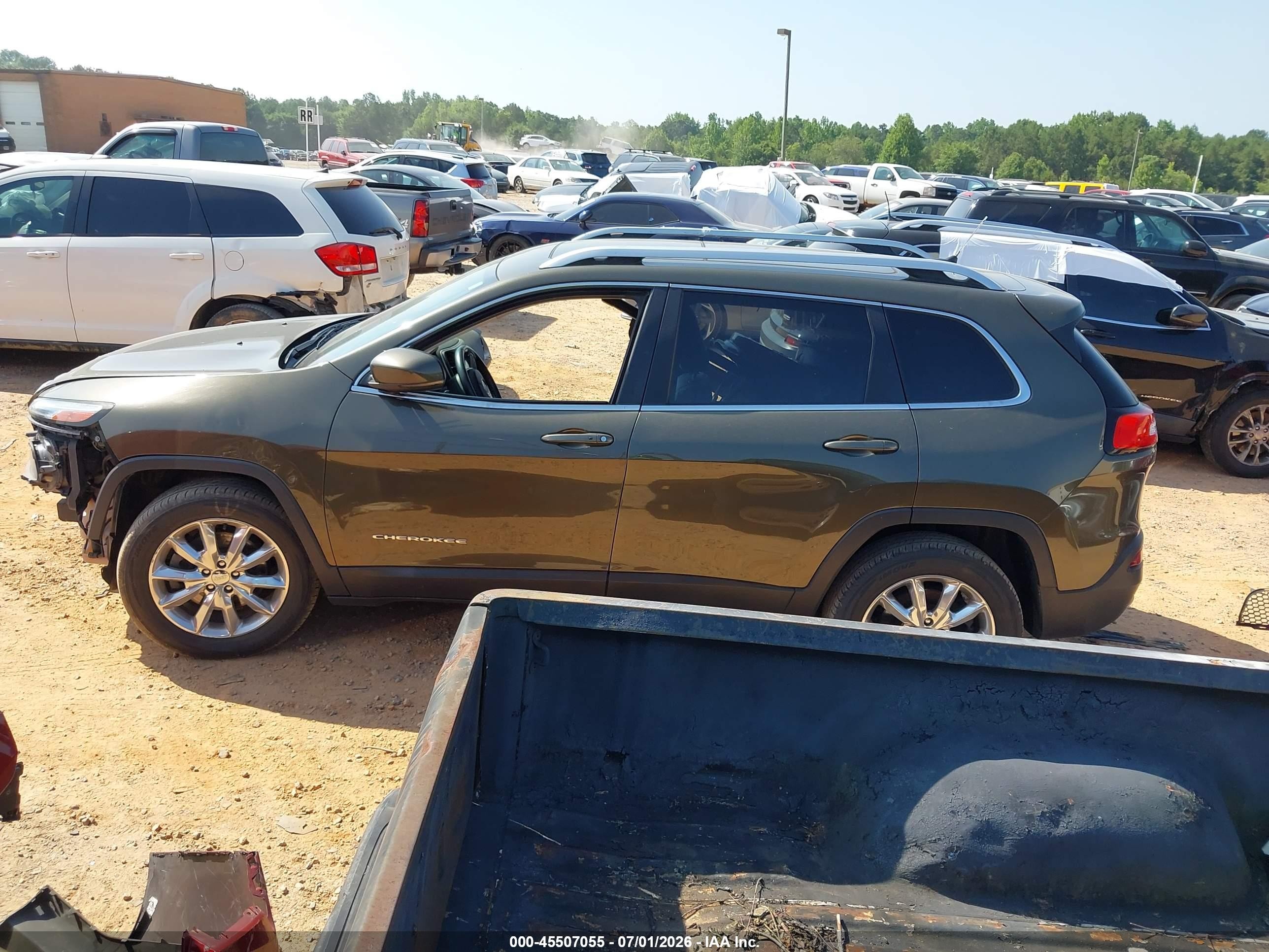 2015 Jeep Cherokee Limited Зеленый vin: 1C4PJMDS9FW520833