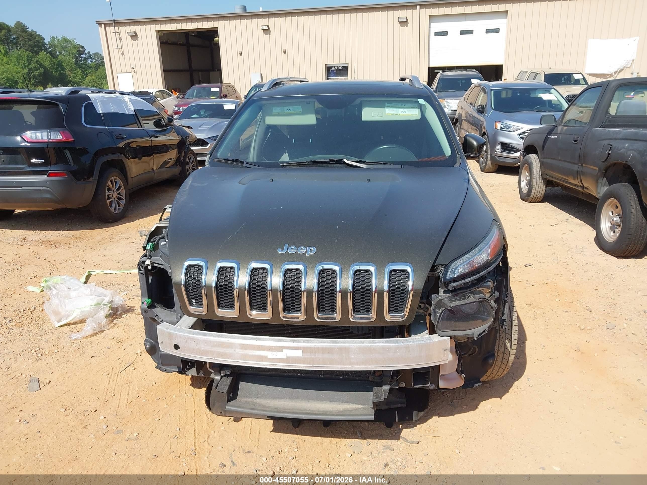2015 Jeep Cherokee Limited Зеленый vin: 1C4PJMDS9FW520833