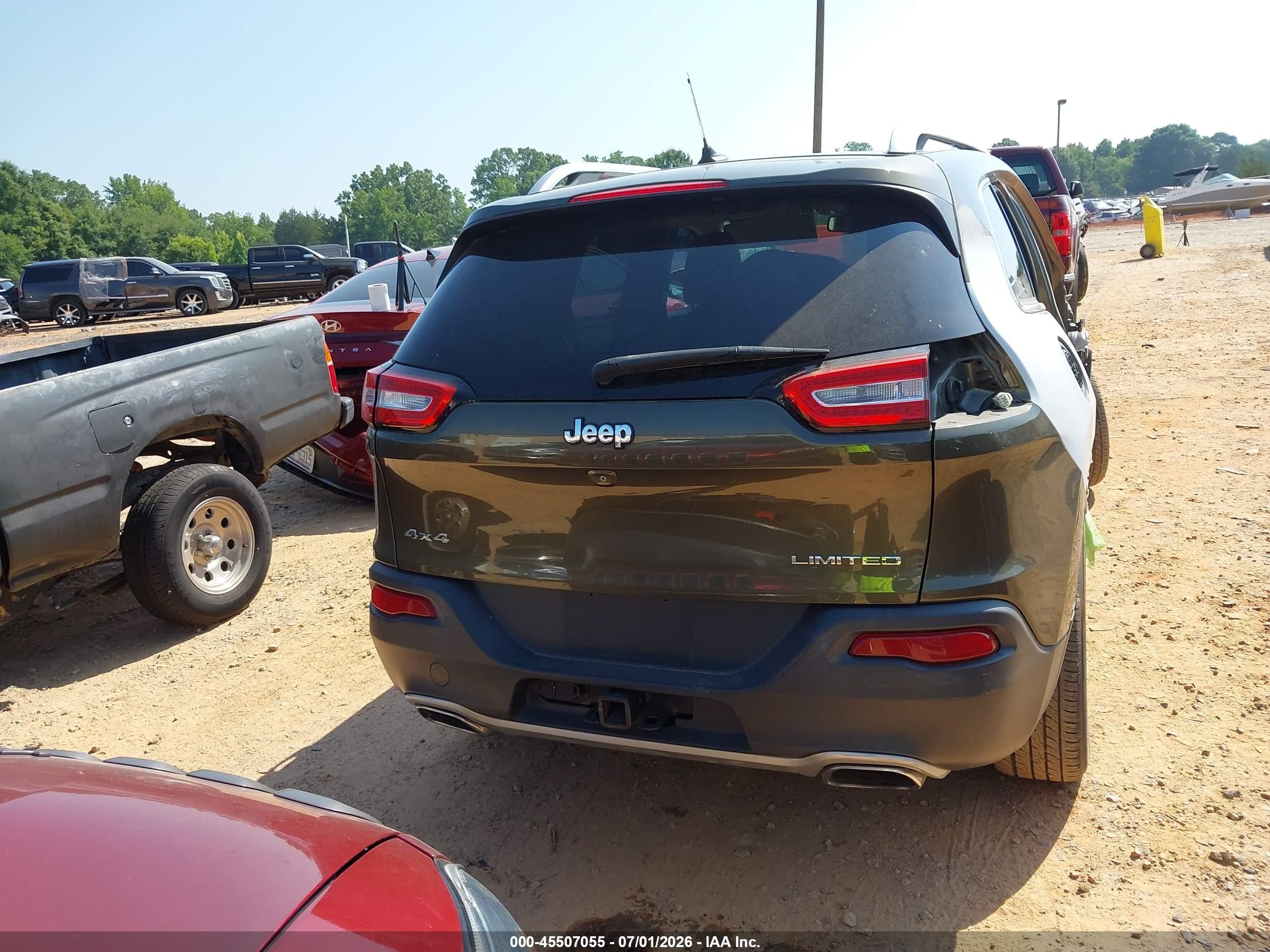 2015 Jeep Cherokee Limited Зеленый vin: 1C4PJMDS9FW520833