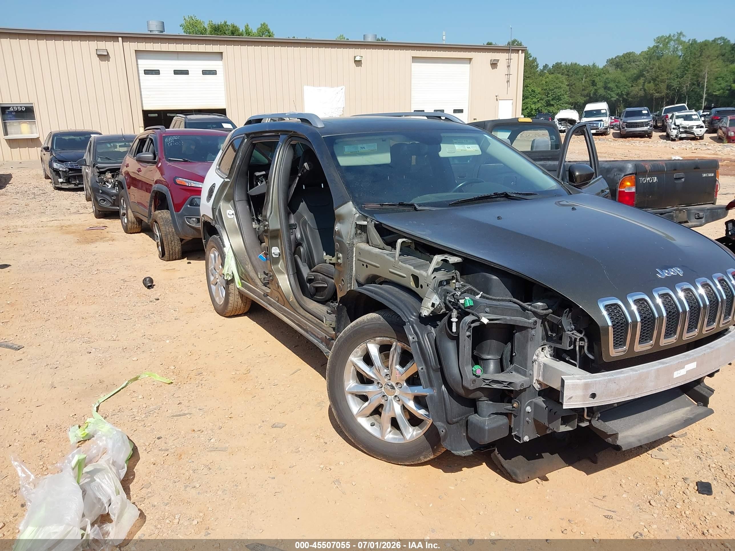 2015 Jeep Cherokee Limited Зеленый vin: 1C4PJMDS9FW520833