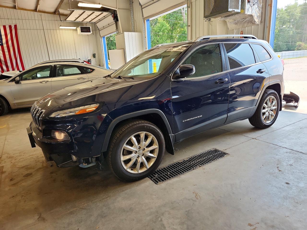 2015 Jeep Cherokee Limited Blue vin: 1C4PJMDS9FW538023