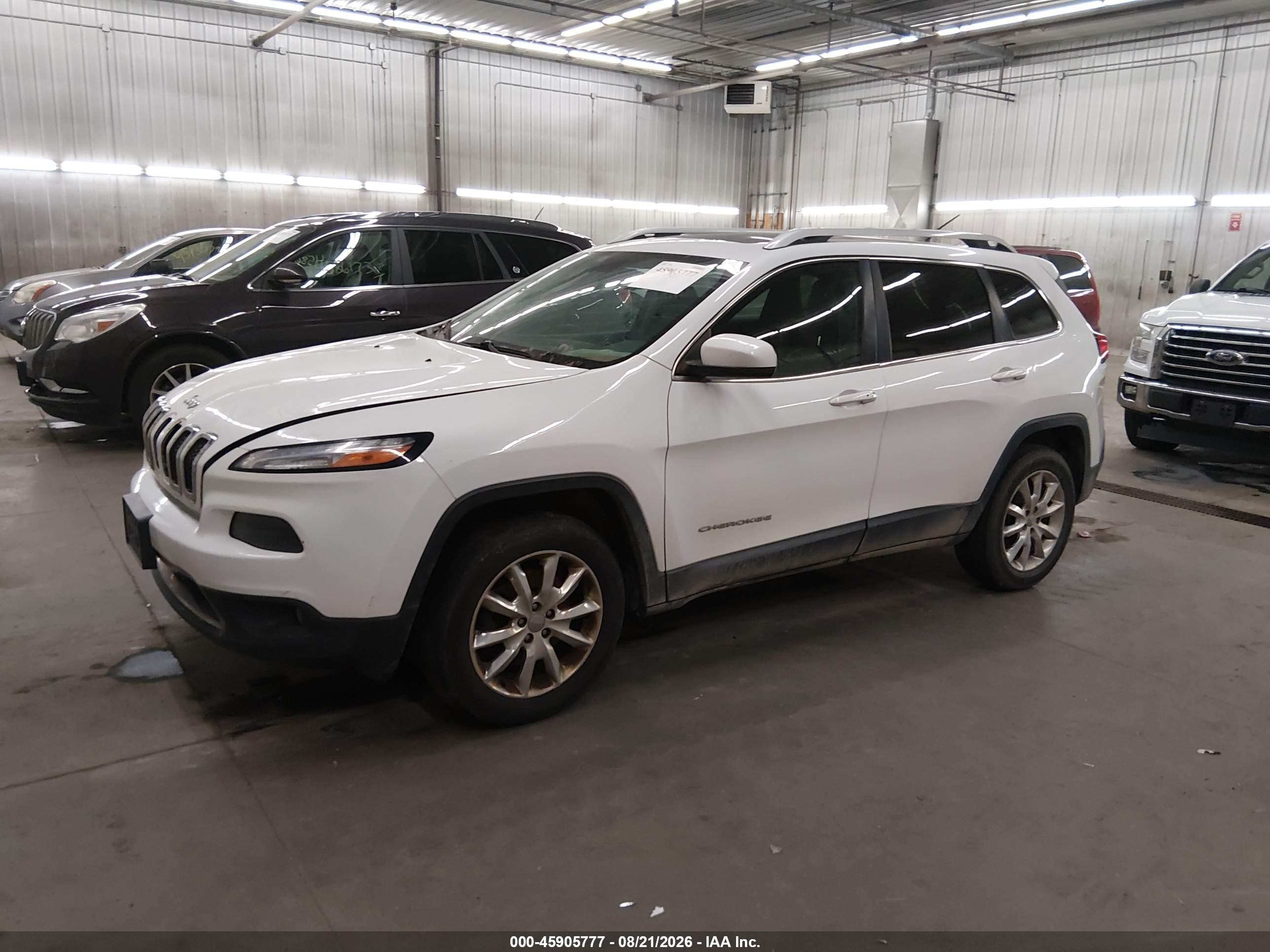 2015 Jeep Cherokee Limited Белый vin: 1C4PJMDS9FW557400