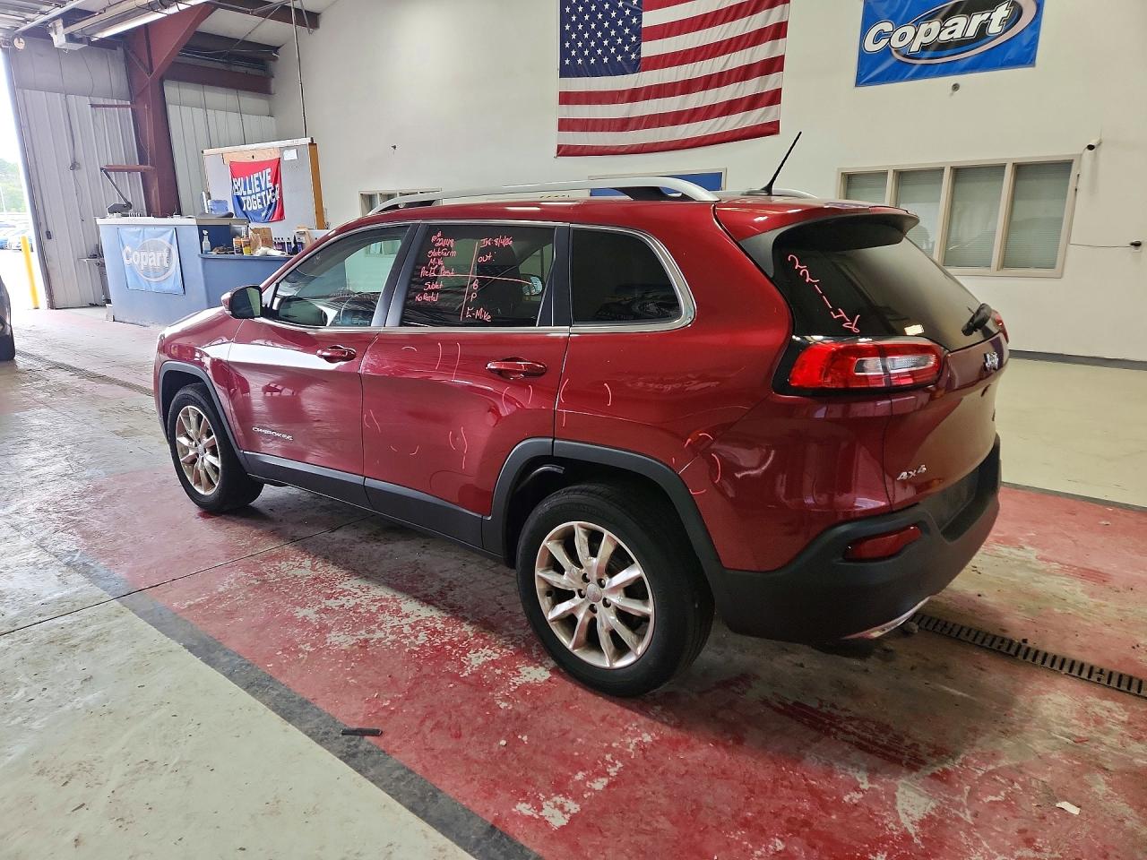 2015 Jeep Cherokee Limited Burgundy vin: 1C4PJMDS9FW582247