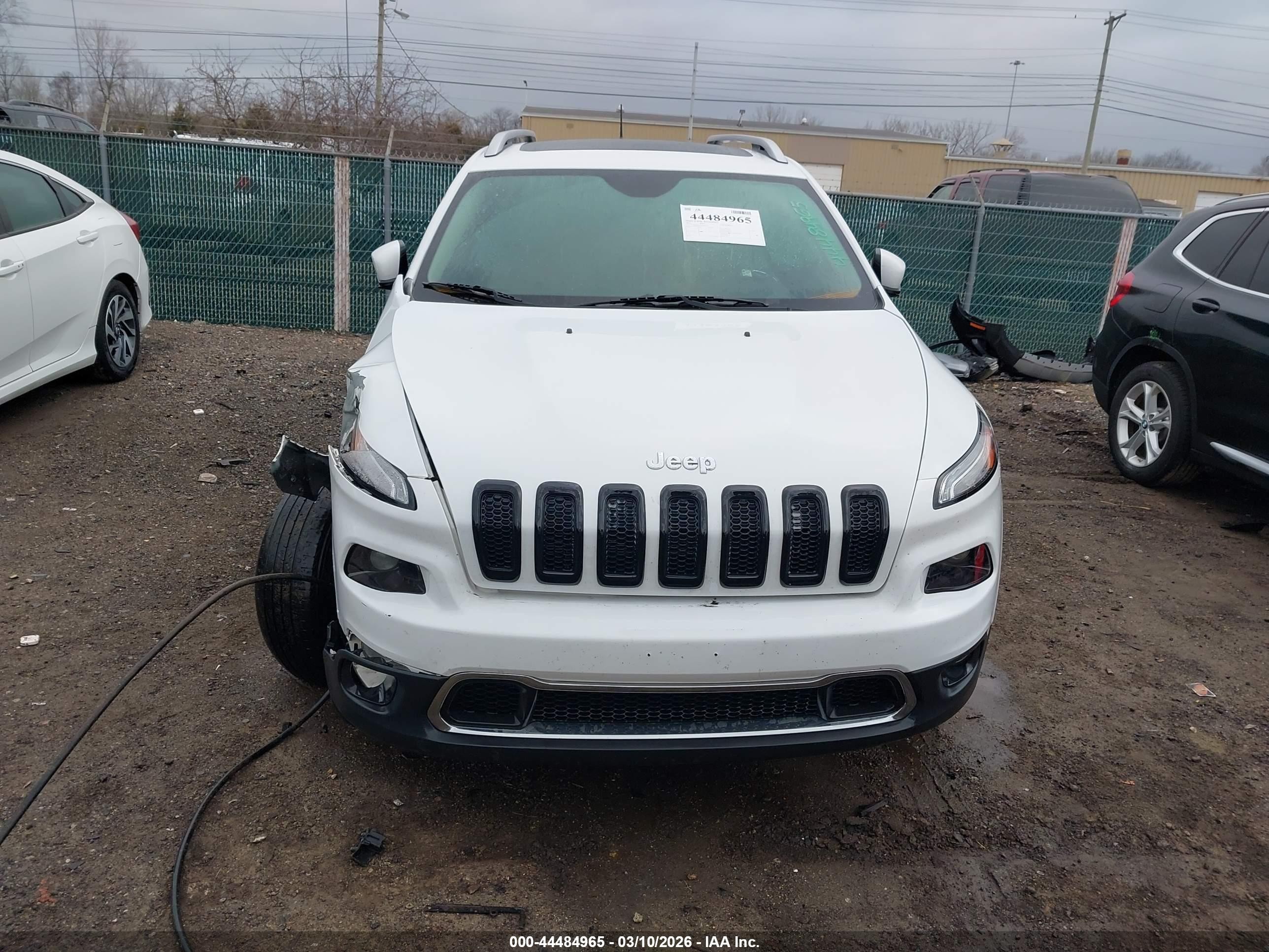 2015 Jeep Cherokee Limited White vin: 1C4PJMDS9FW674295
