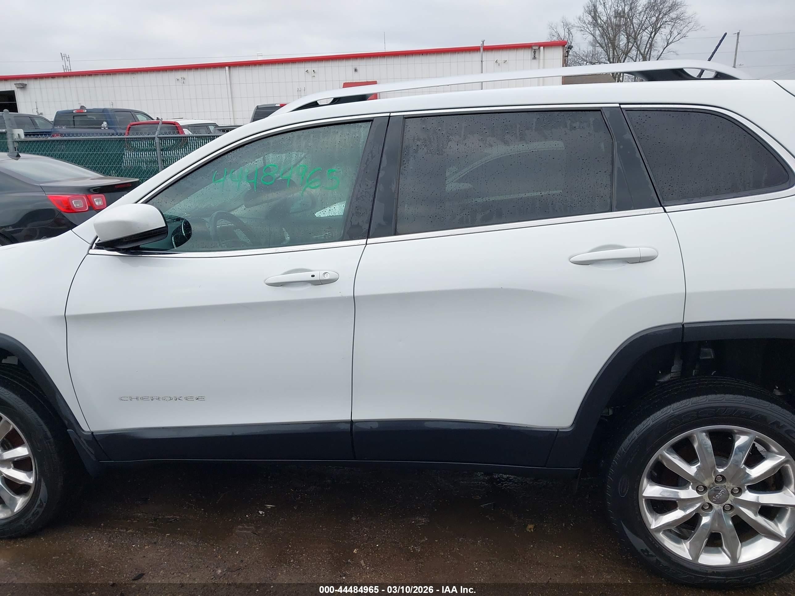 2015 Jeep Cherokee Limited White vin: 1C4PJMDS9FW674295