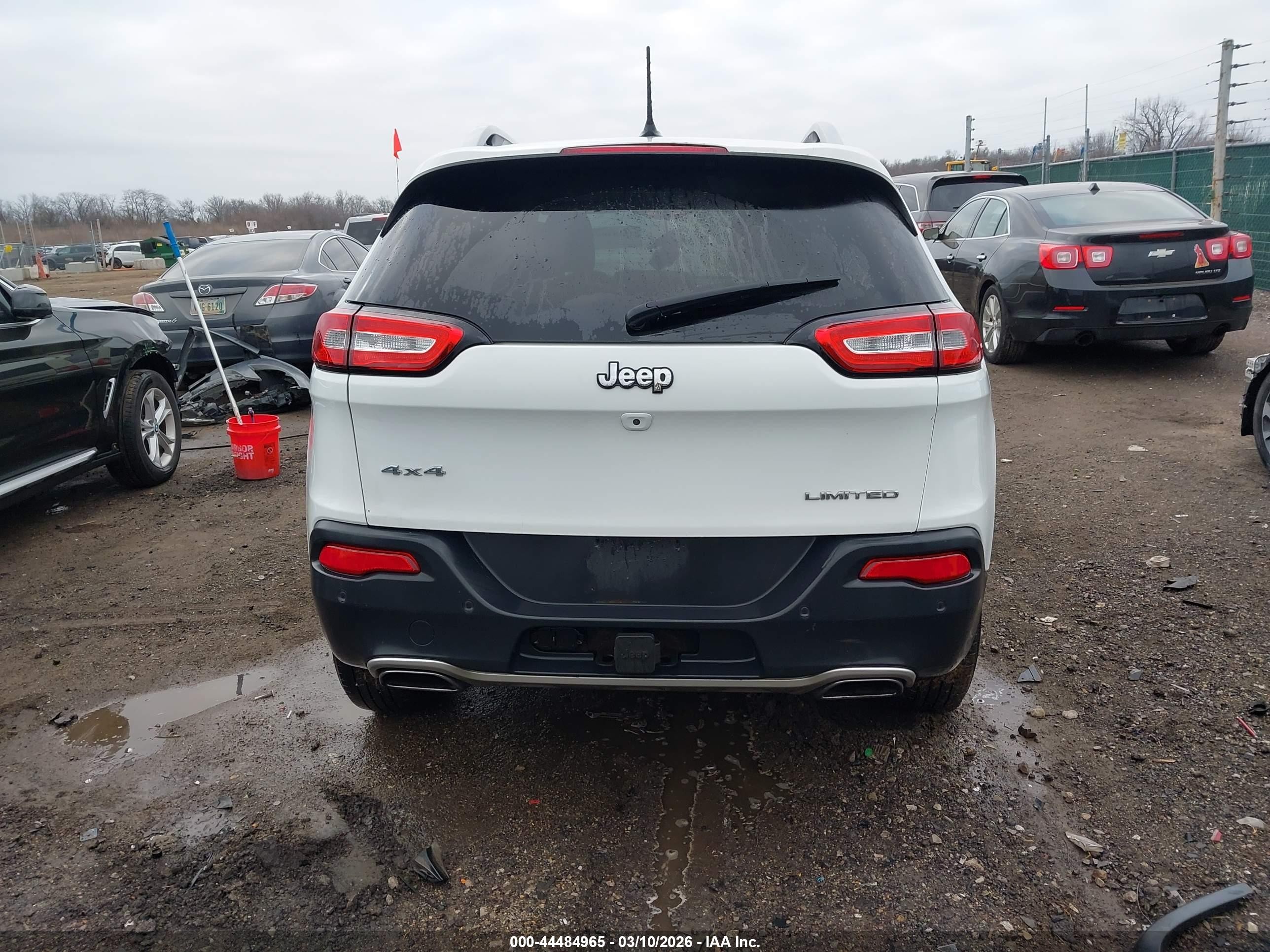 2015 Jeep Cherokee Limited White vin: 1C4PJMDS9FW674295