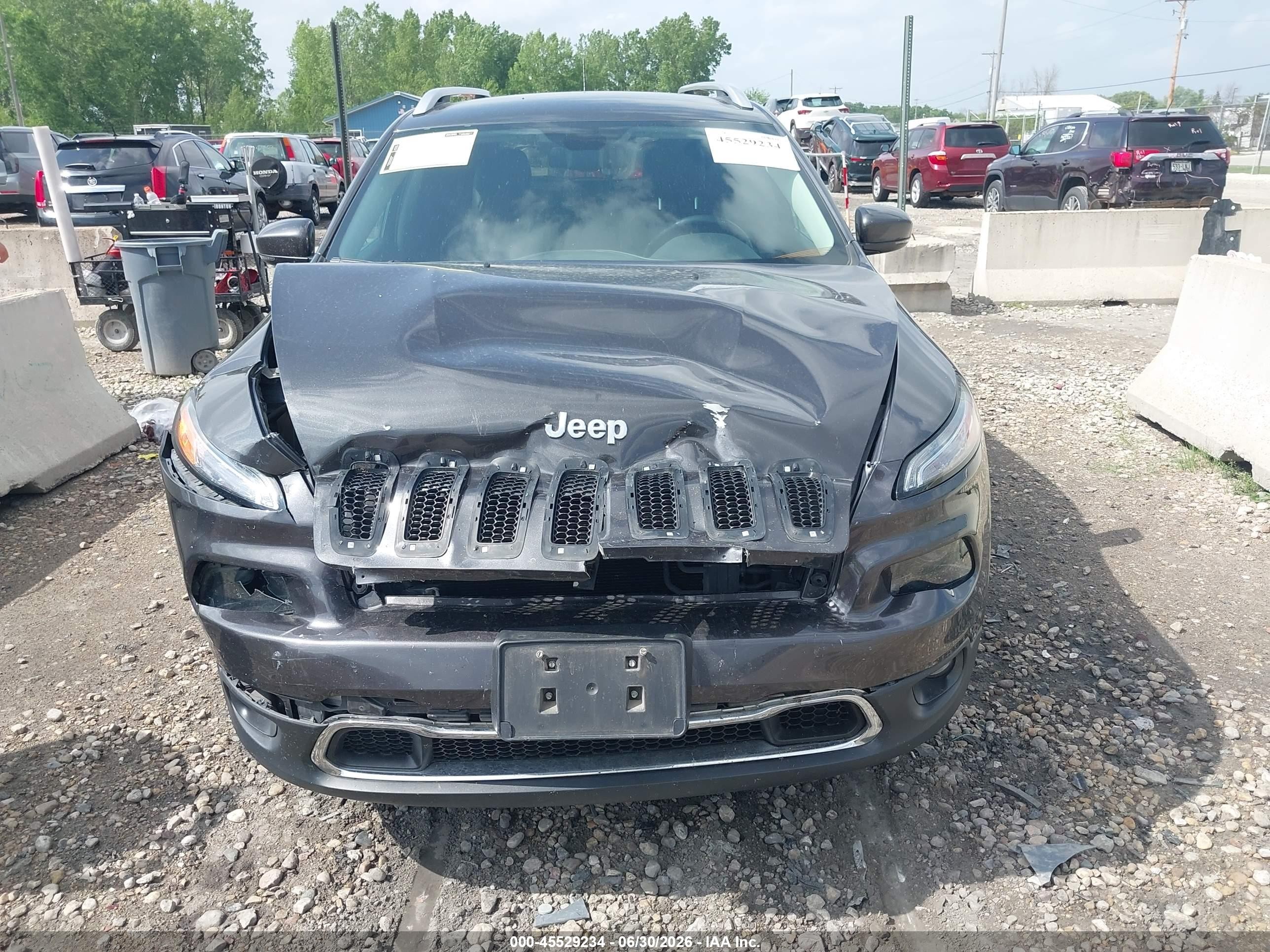 2015 Jeep Cherokee Limited Серый vin: 1C4PJMDS9FW752428