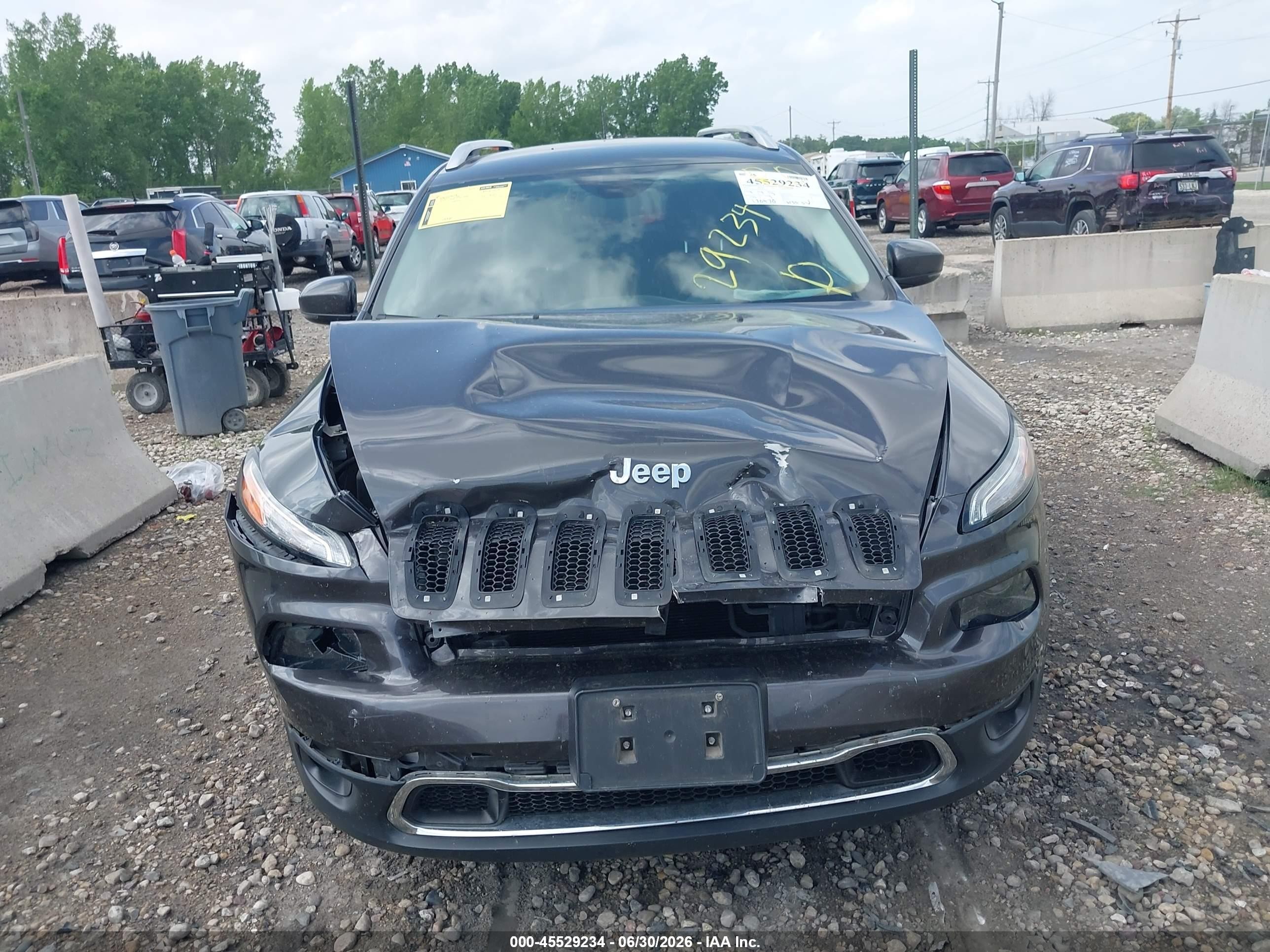 2015 Jeep Cherokee Limited Серый vin: 1C4PJMDS9FW752428