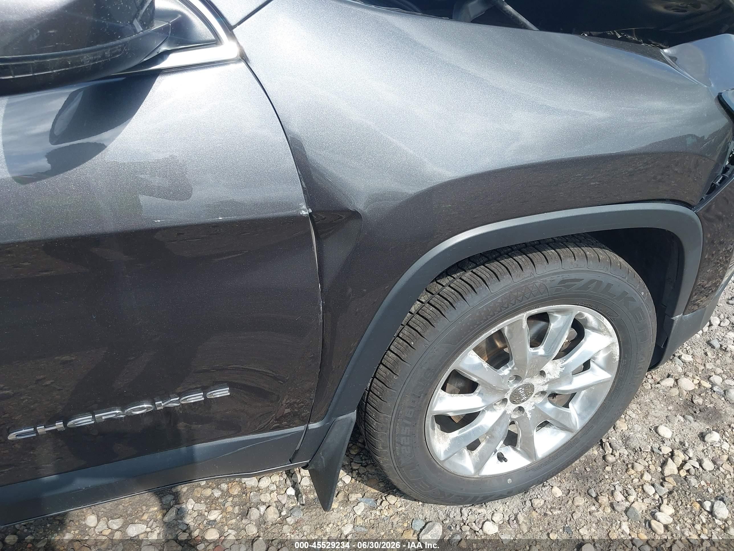 2015 Jeep Cherokee Limited Серый vin: 1C4PJMDS9FW752428