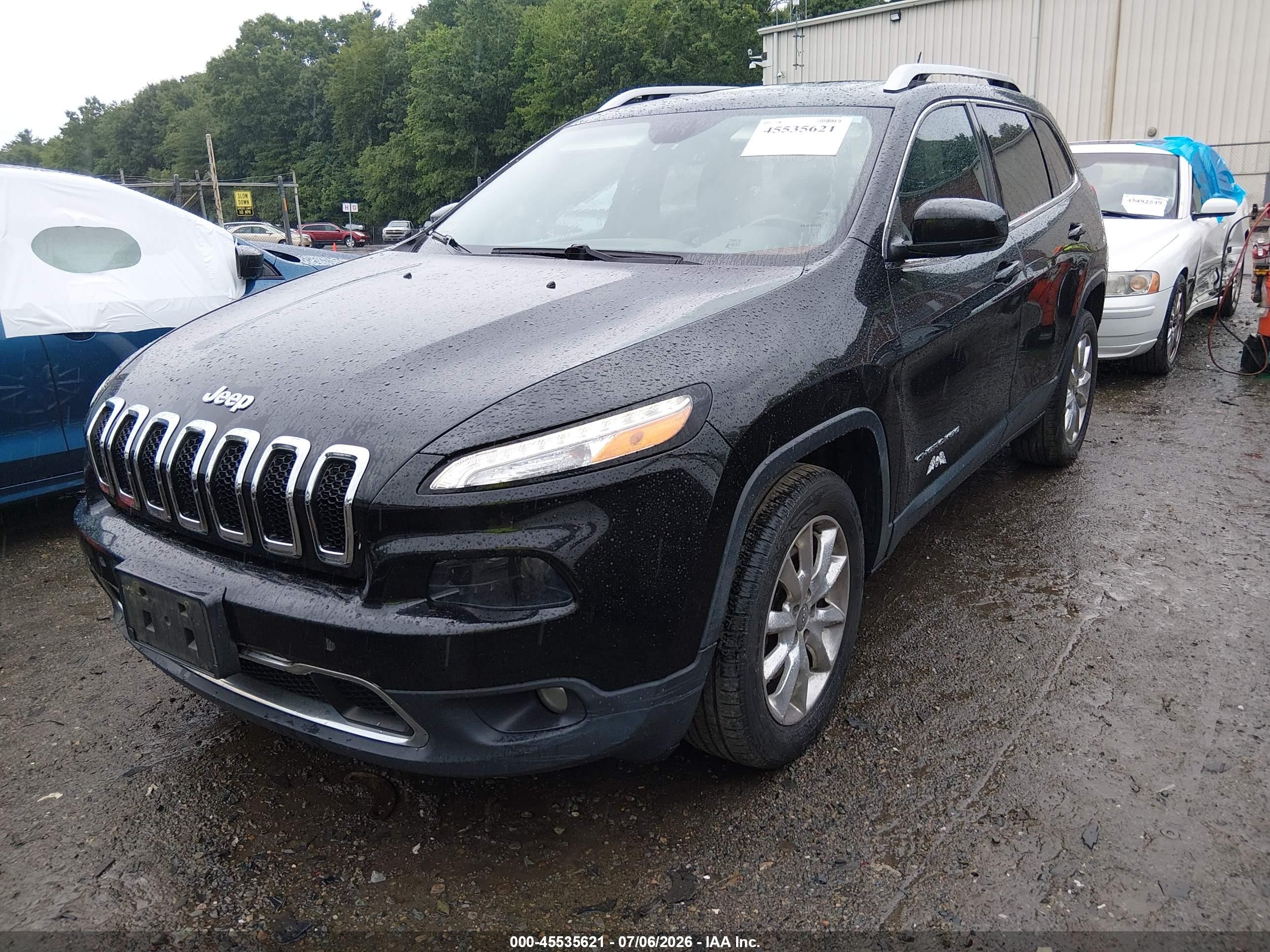 2015 Jeep Cherokee Limited Black vin: 1C4PJMDS9FW774123