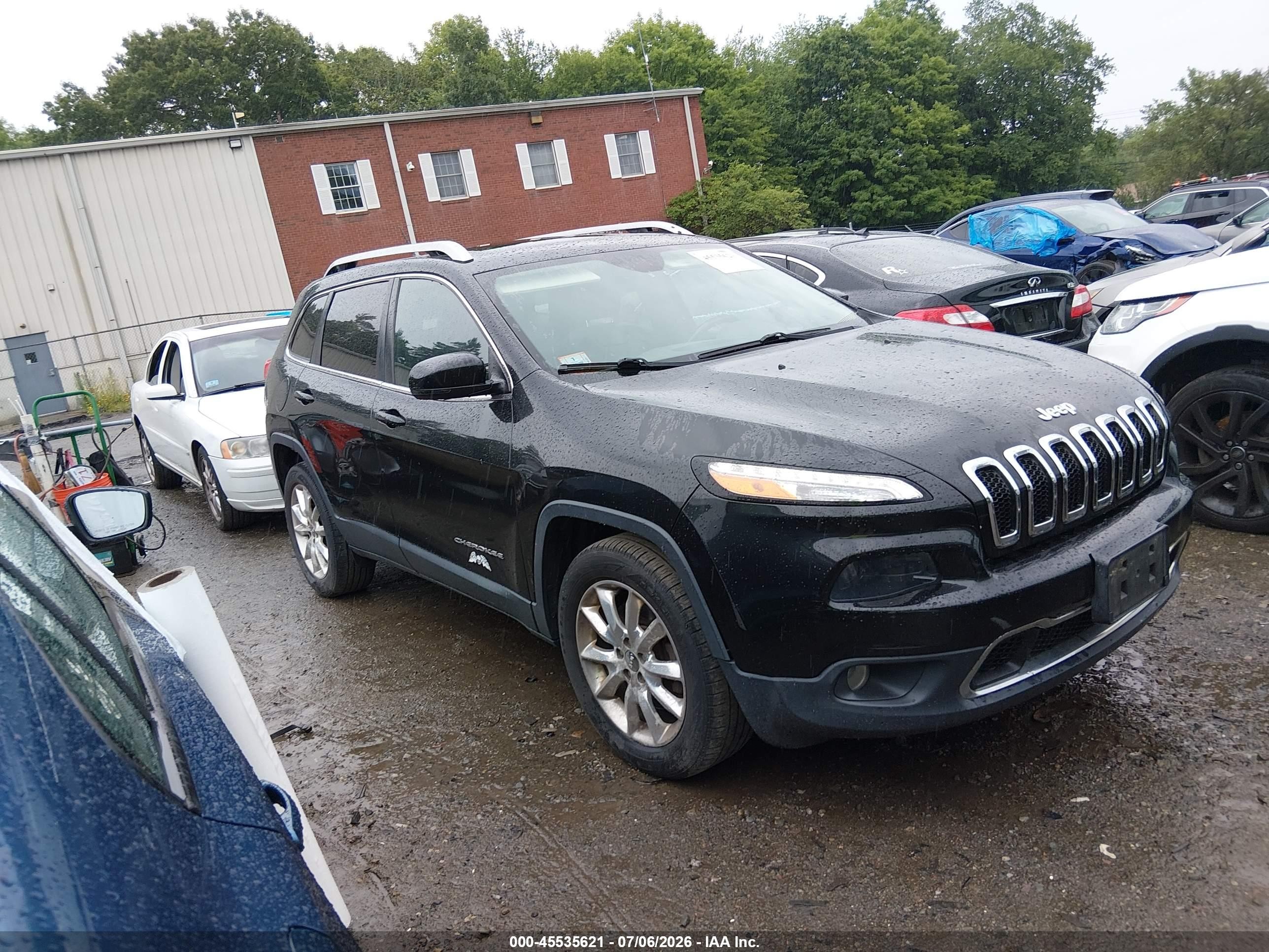 2015 Jeep Cherokee Limited Black vin: 1C4PJMDS9FW774123