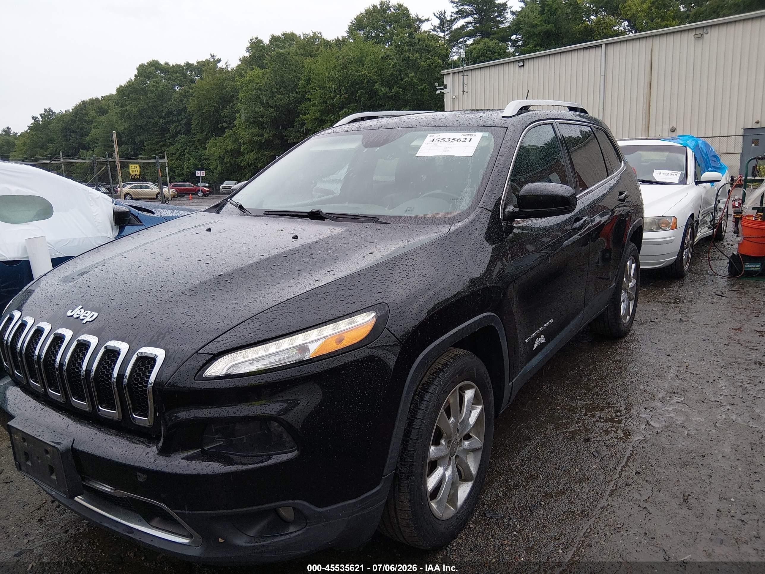 2015 Jeep Cherokee Limited Black vin: 1C4PJMDS9FW774123