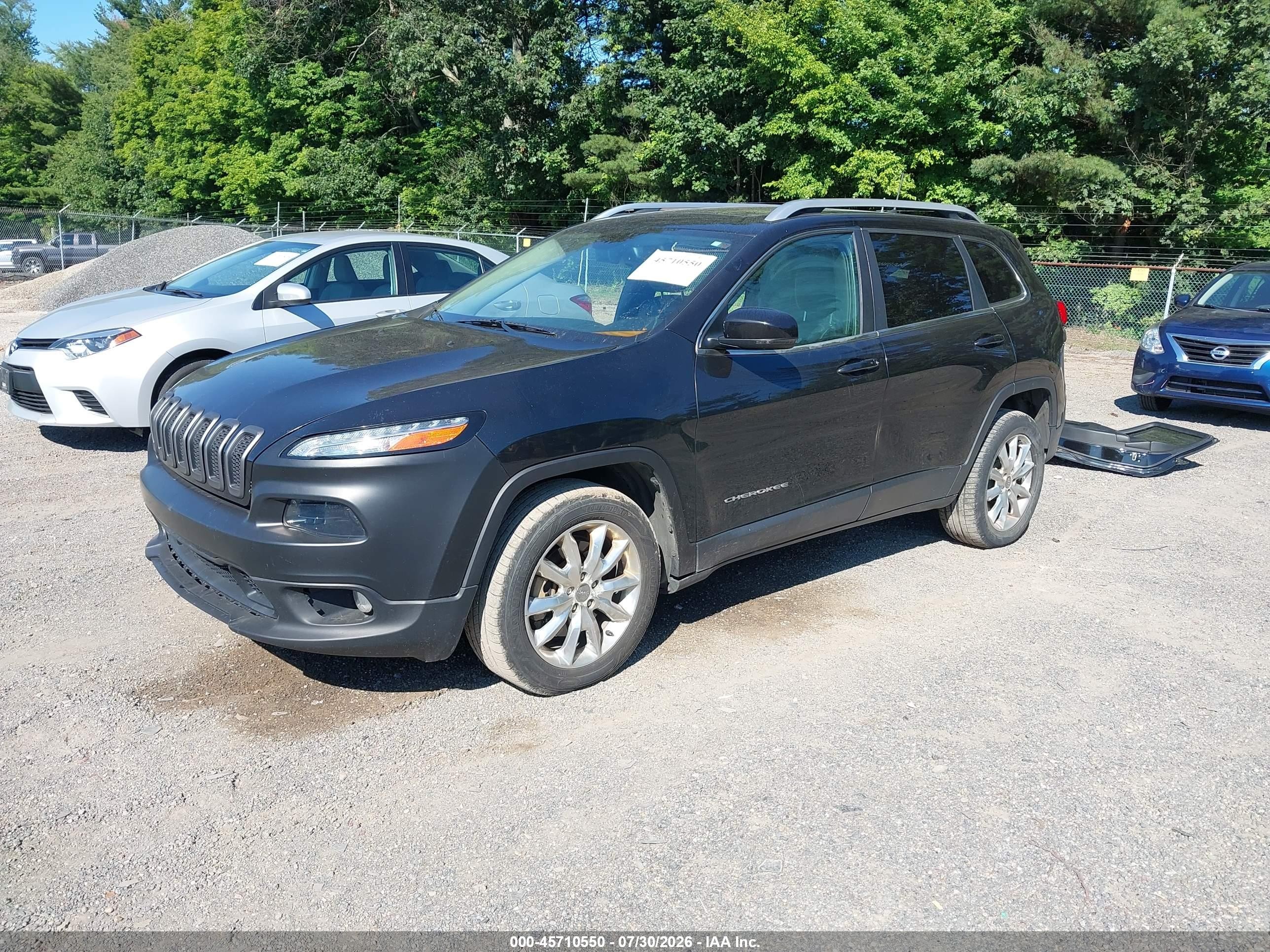 2015 Jeep Cherokee Limited Black vin: 1C4PJMDS9FW790242
