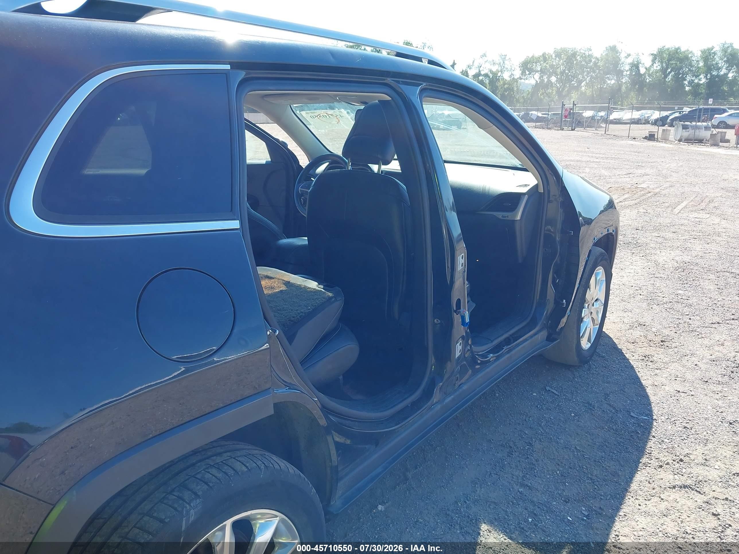 2015 Jeep Cherokee Limited Black vin: 1C4PJMDS9FW790242