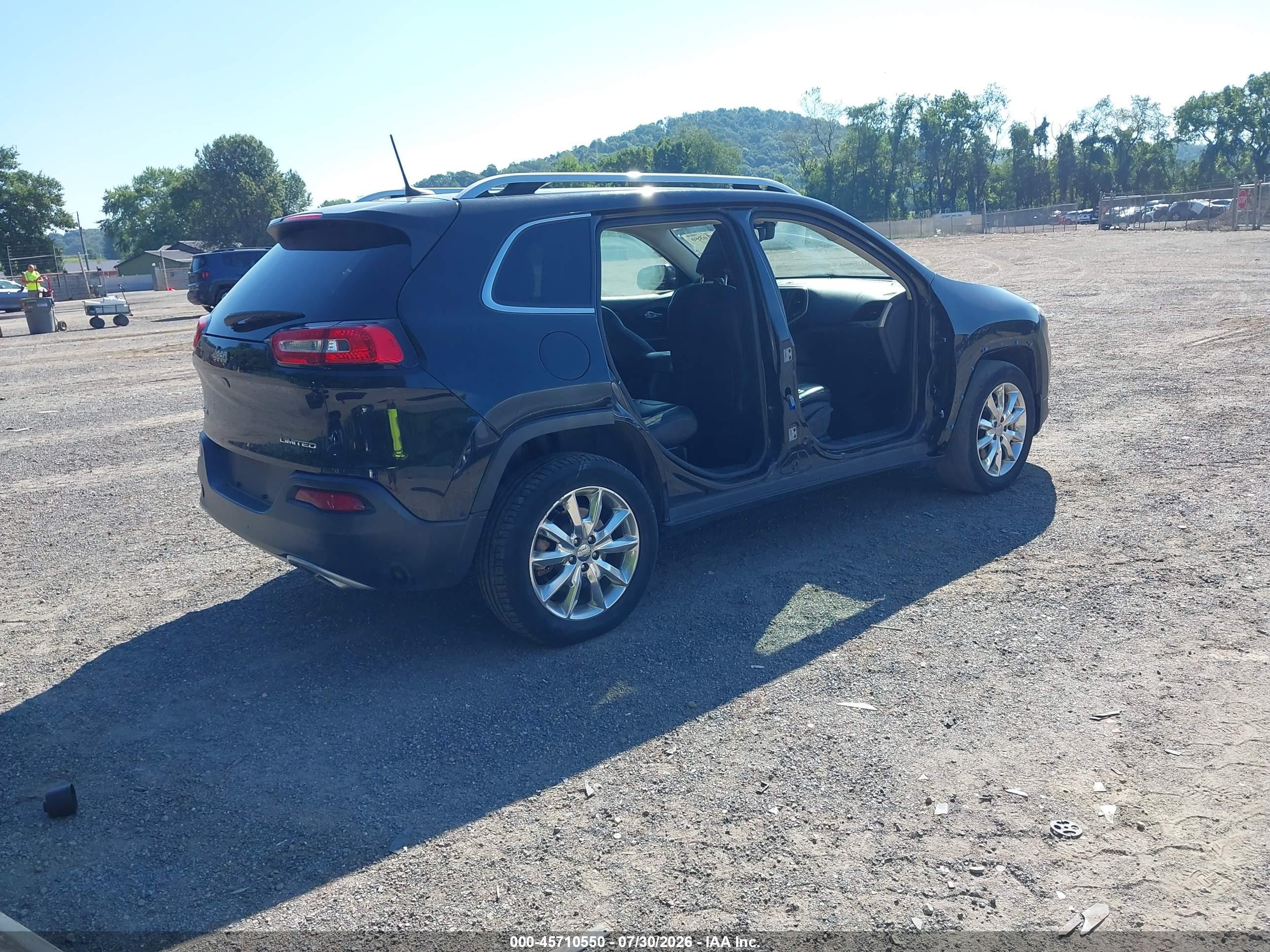 2015 Jeep Cherokee Limited Black vin: 1C4PJMDS9FW790242