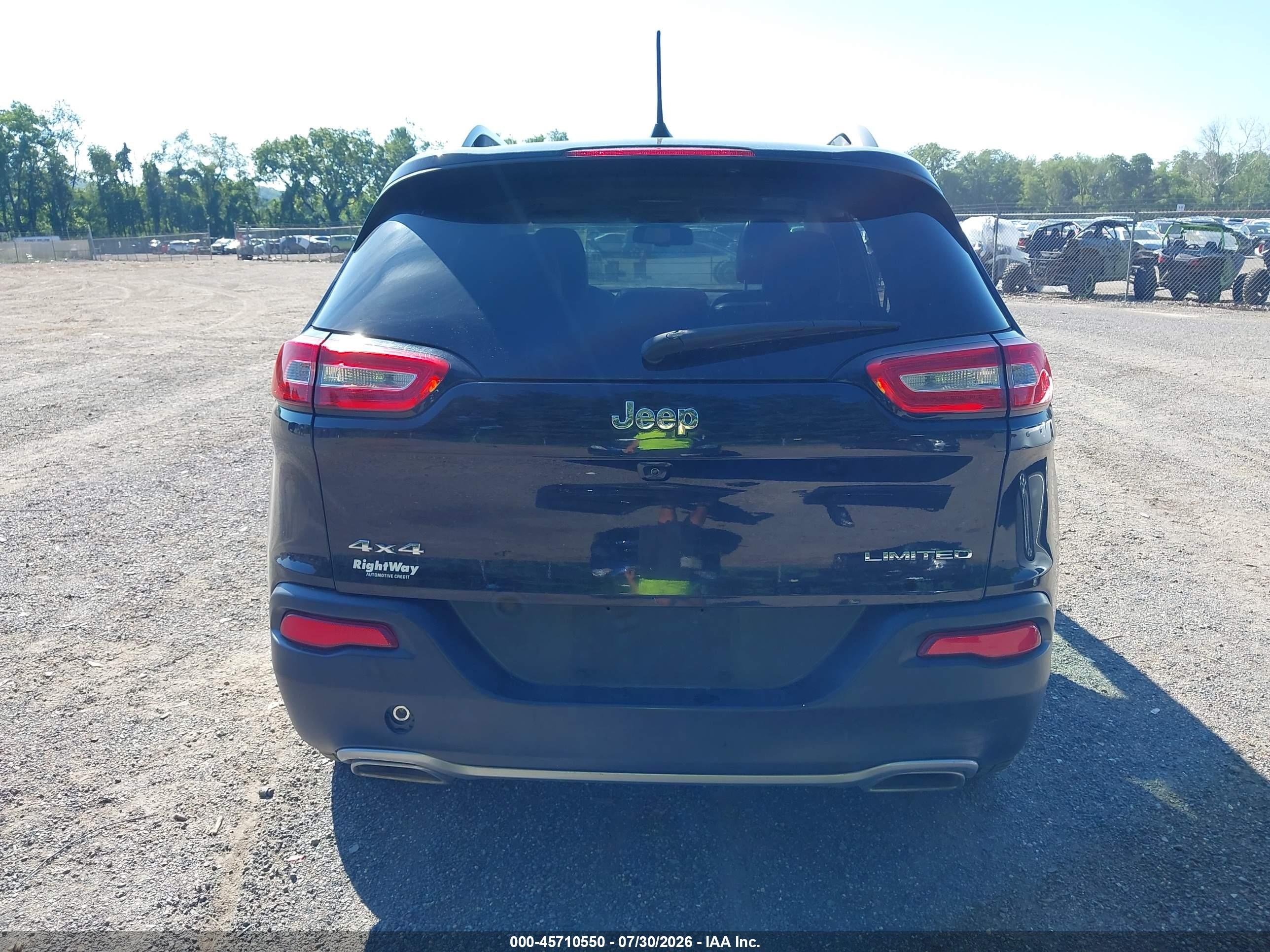 2015 Jeep Cherokee Limited Black vin: 1C4PJMDS9FW790242