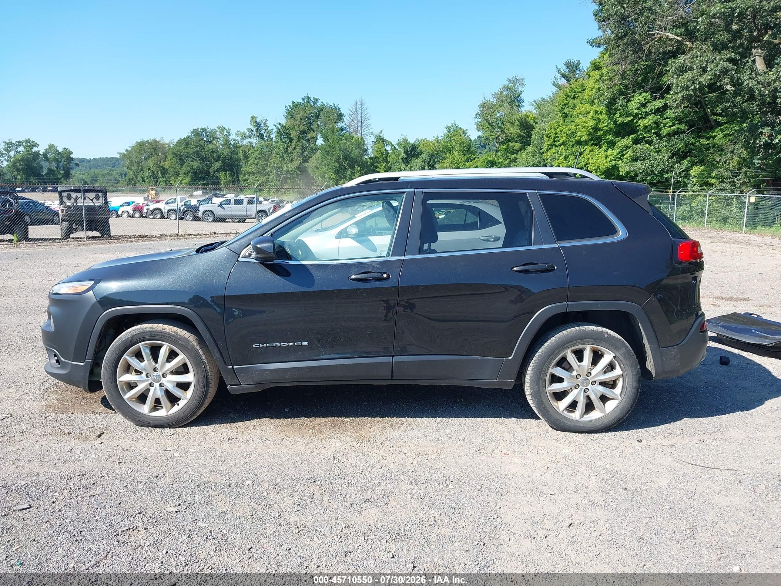 2015 Jeep Cherokee Limited Black vin: 1C4PJMDS9FW790242